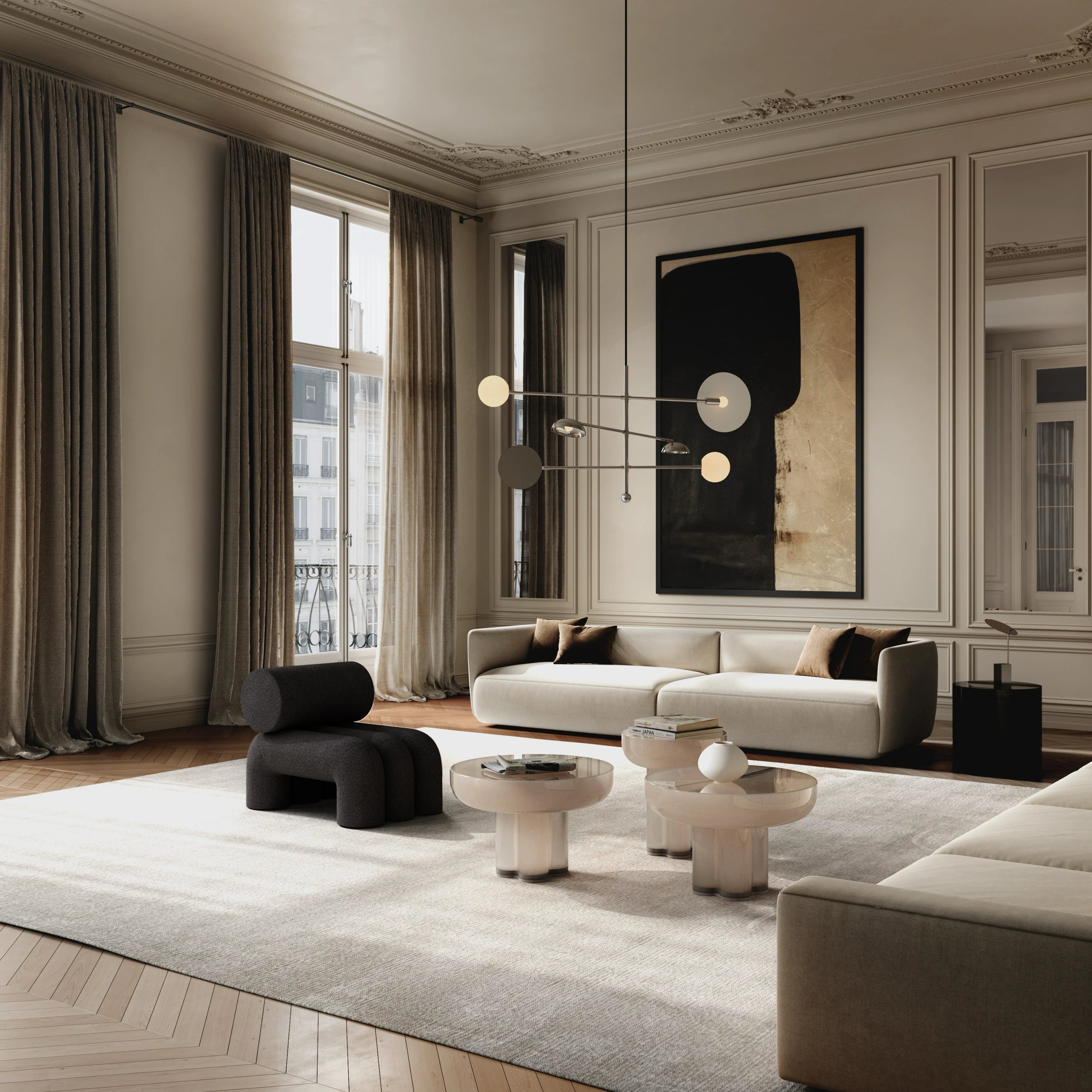 101 Copenhagen Sahn Chandelier Chrome - KANSO