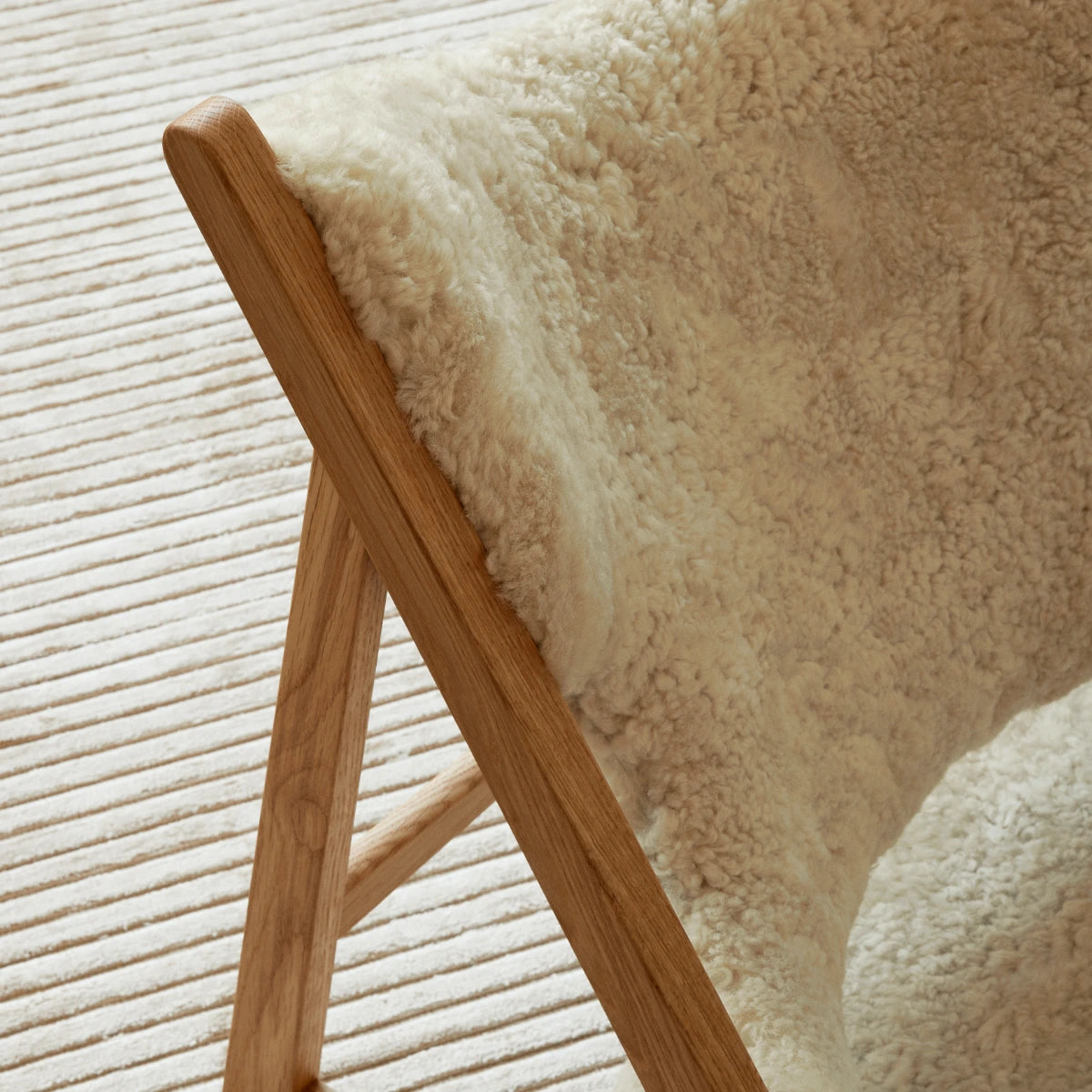 Why KANSO carries the Knitting Chair, Sheepskin Upholstery