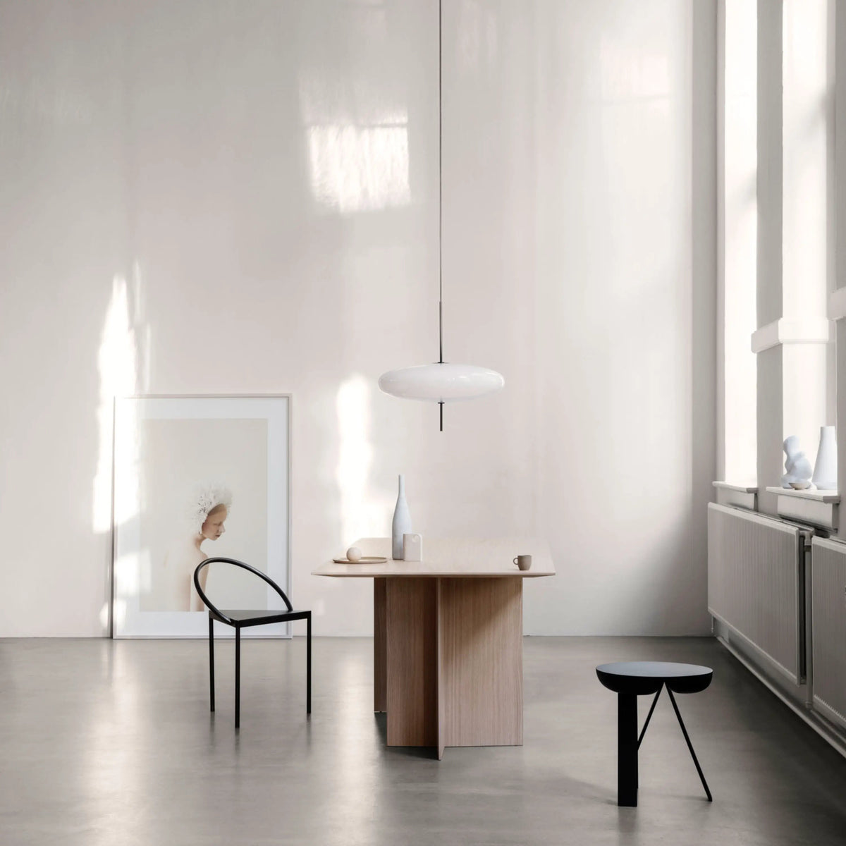 Astep Model 2065 Pendant Lamp White Diffuser - White Cable#Color_White Diffuser - White Cable