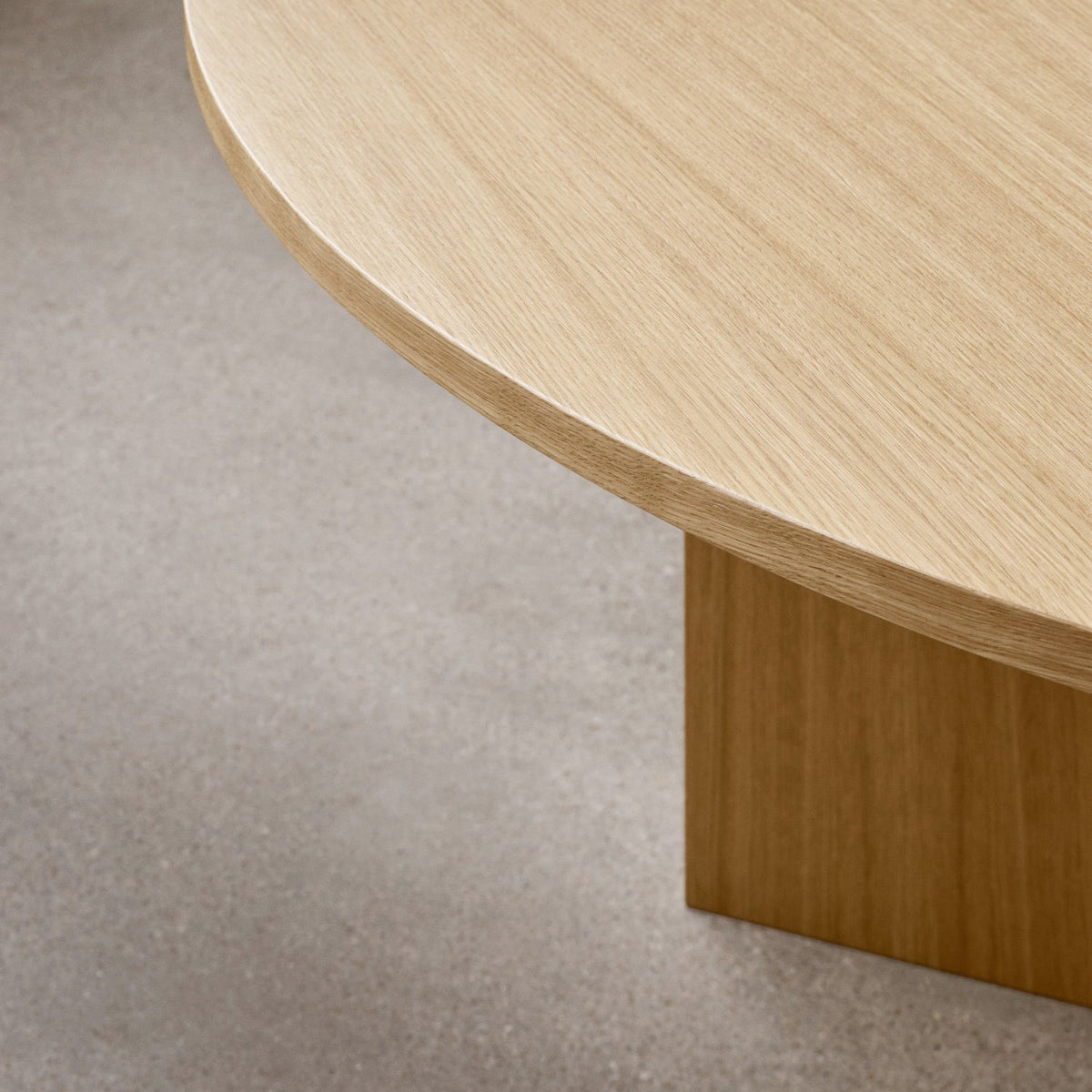 Audo Copenhagen Androgyne Dining Table 59in, Natural Oak Base, Natural Oak Top#Size/Top/Base_59in, Natural Oak Base, Natural Oak Top