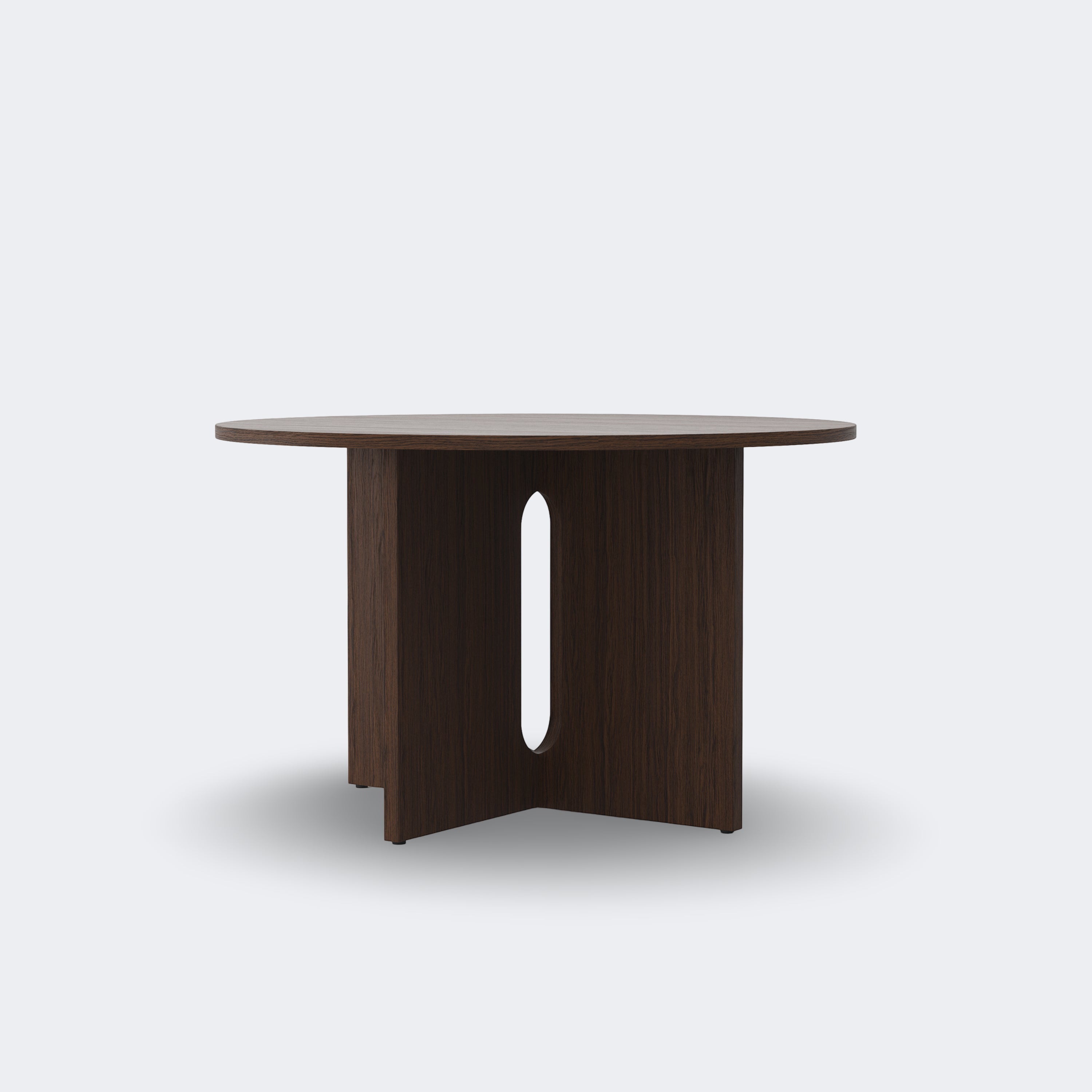 Audo Copenhagen Androgyne Dining Table 47in, Dark Stained Oak Base, Dark Stained Oak Top - KANSO