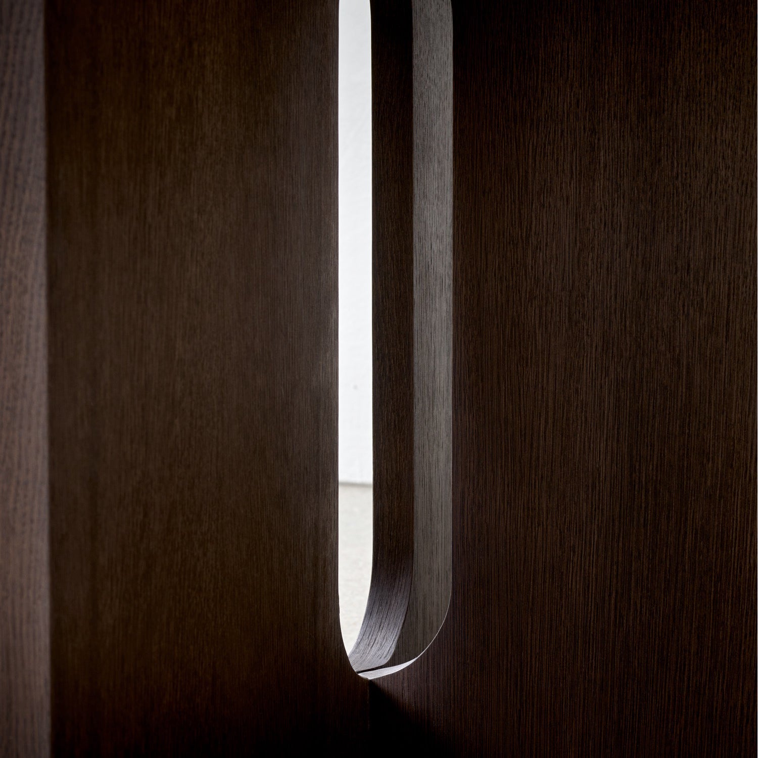 Audo Copenhagen Androgyne Dining Table 59in, Dark Stained Oak Base, Dark Stained Oak Top - KANSO