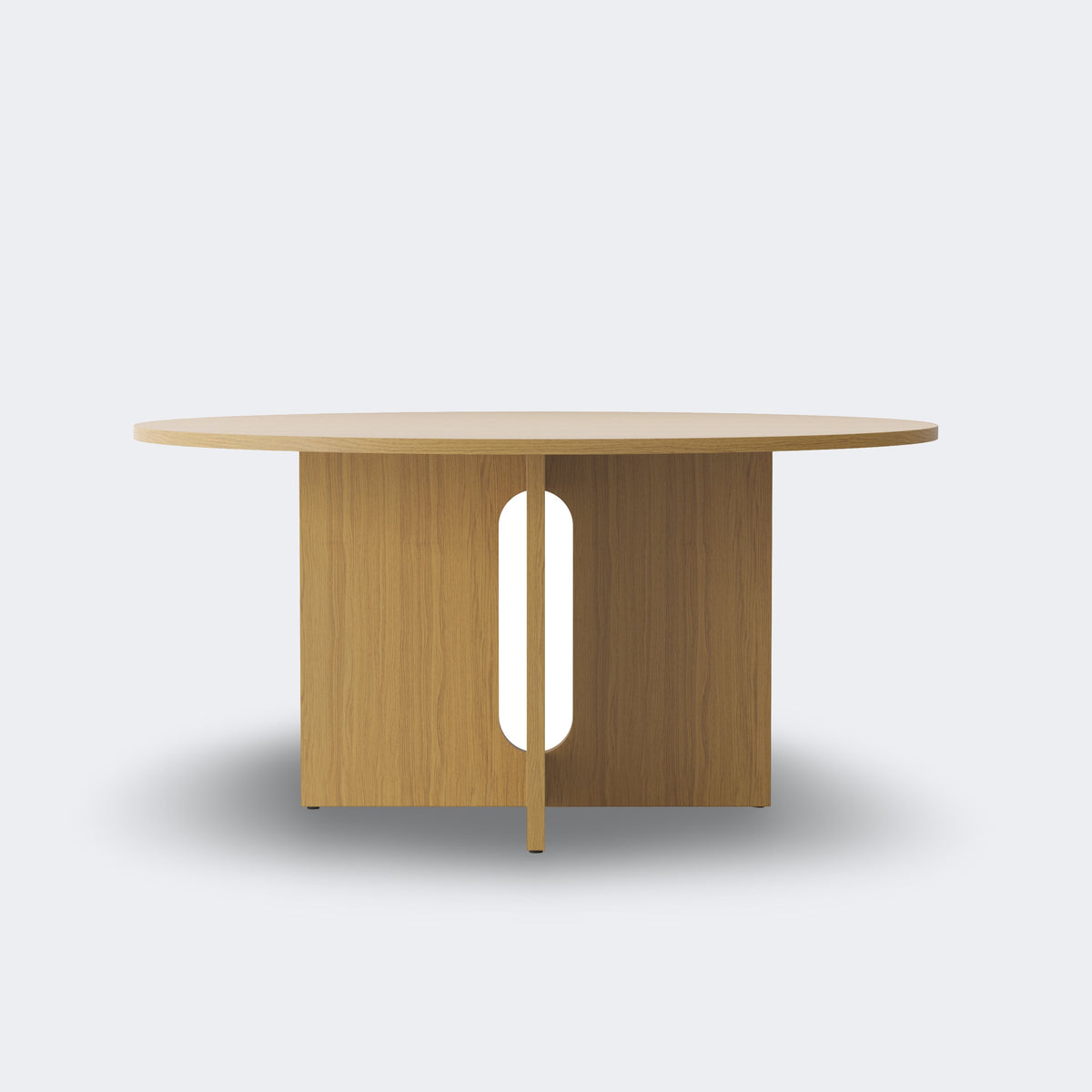 Audo Copenhagen Androgyne Dining Table 59in, Natural Oak Base, Natural Oak Top#Size/Top/Base_59in, Natural Oak Base, Natural Oak Top