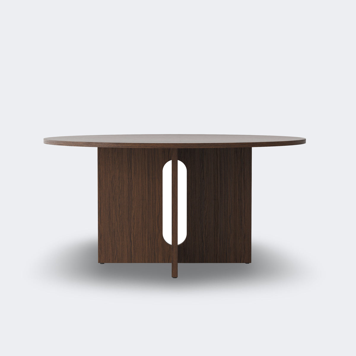 Audo Copenhagen Androgyne Dining Table 59in, Dark Stained Oak Base, Dark Stained Oak Top#Size/Top/Base_59in, Dark Stained Oak Base, Dark Stained Oak Top