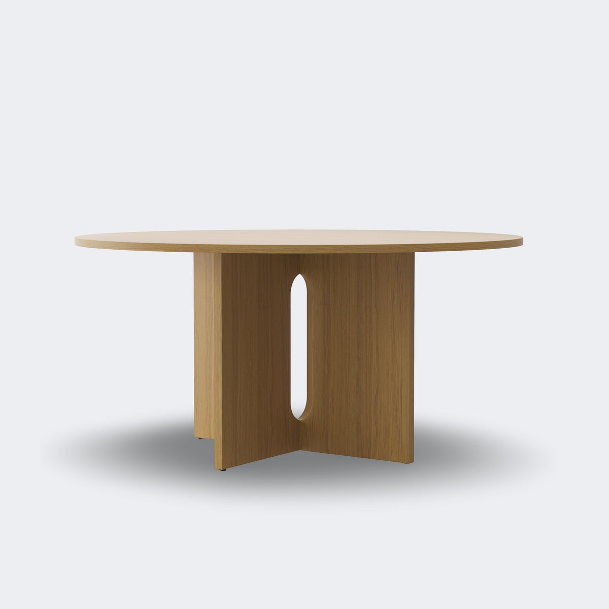 Audo Copenhagen Androgyne Dining Table 59in, Natural Oak Base, Natural Oak Top#Size/Top/Base_59in, Natural Oak Base, Natural Oak Top