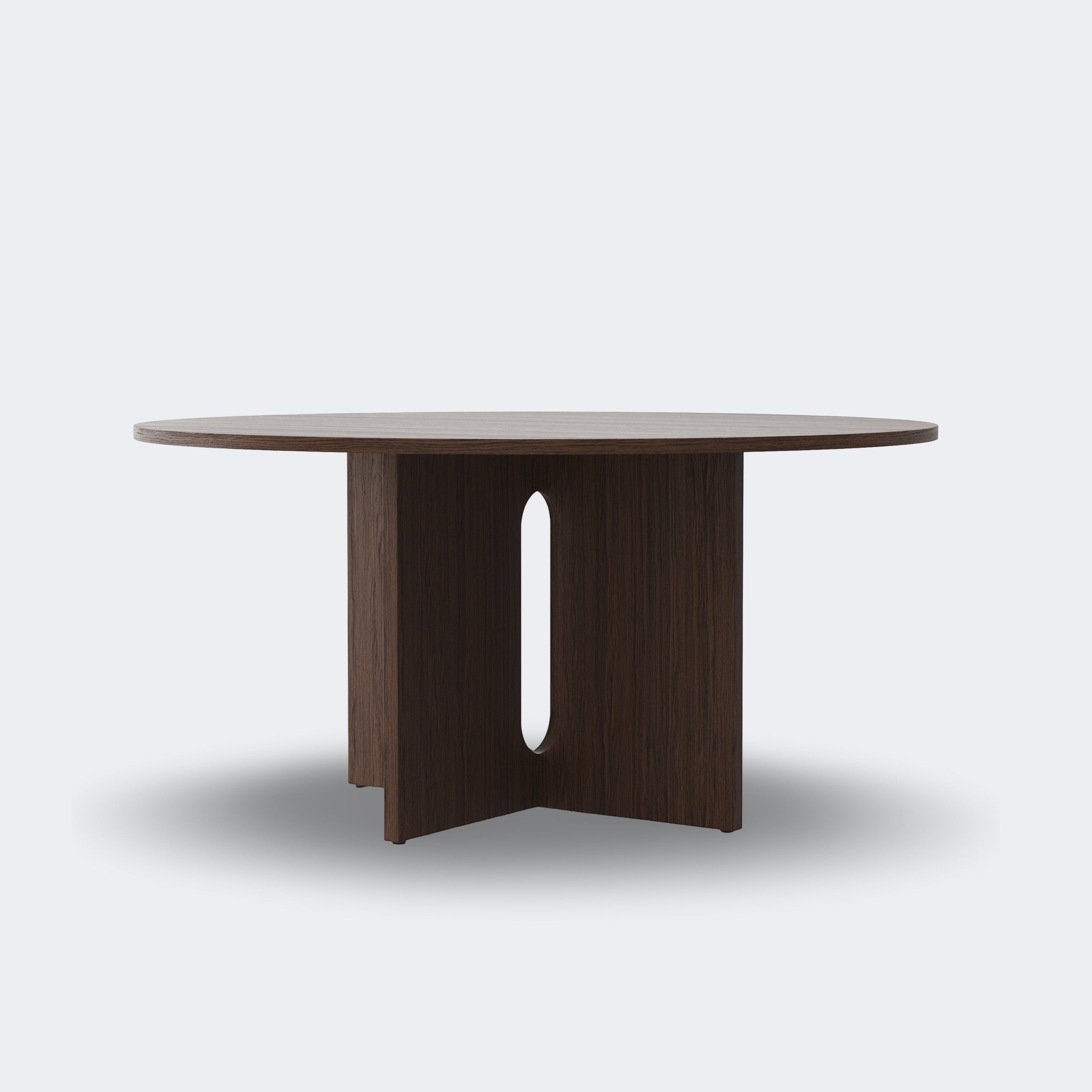 Audo Copenhagen Androgyne Dining Table 59in, Dark Stained Oak Base, Dark Stained Oak Top - KANSO
