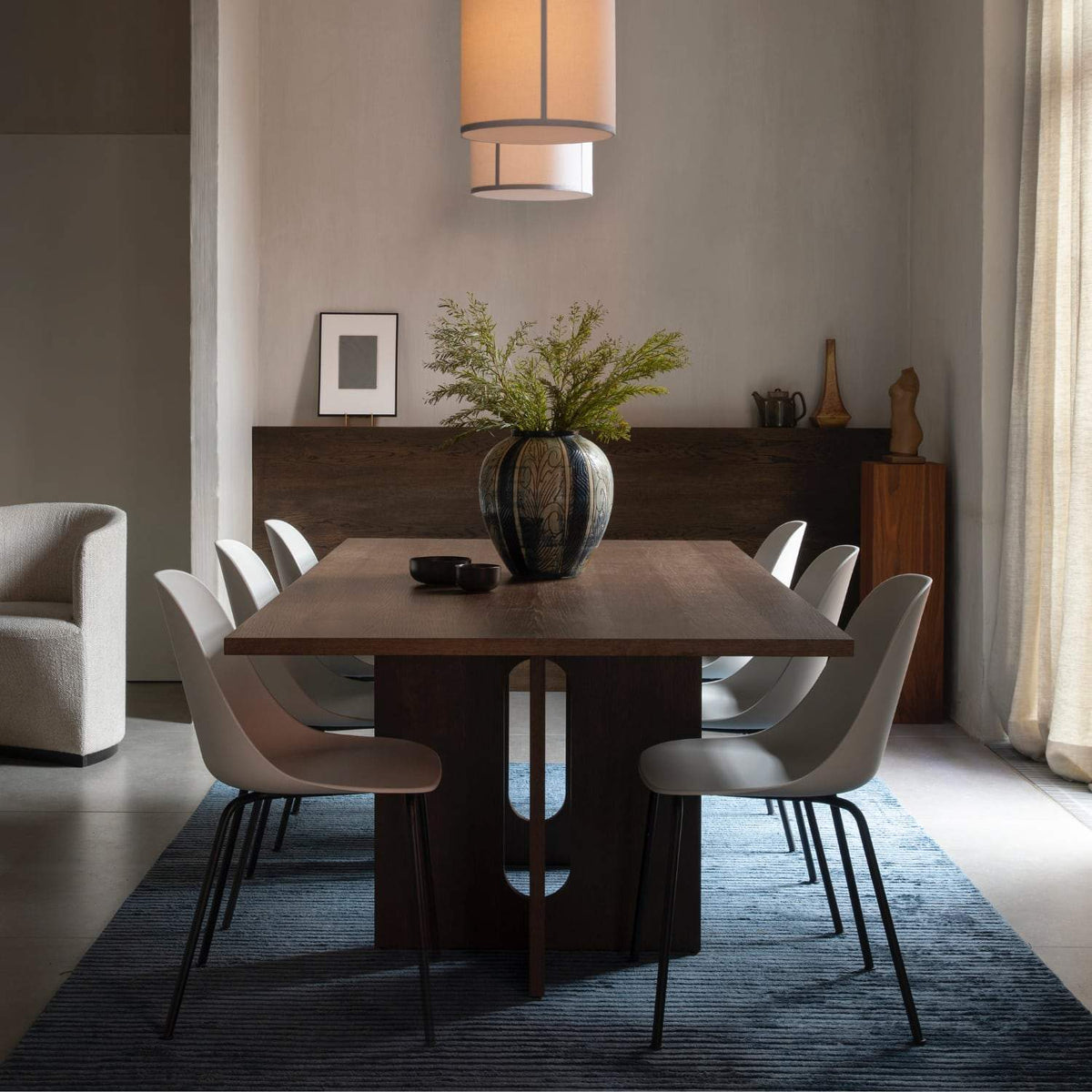 Audo Copenhagen Androgyne Dining Table, Rectangular 83" Dark Stained Oak#Color_Dark Stained Oak