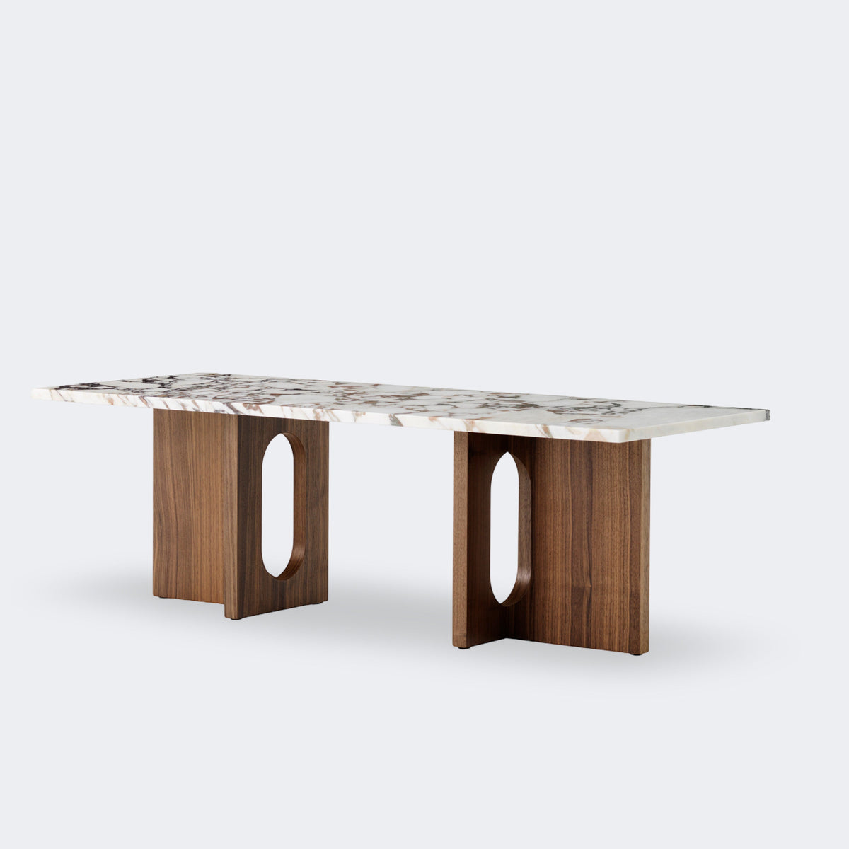 Audo Copenhagen Androgyne Lounge Table Walnut Calacatta Viola#Base/Top_Calacatta Viola