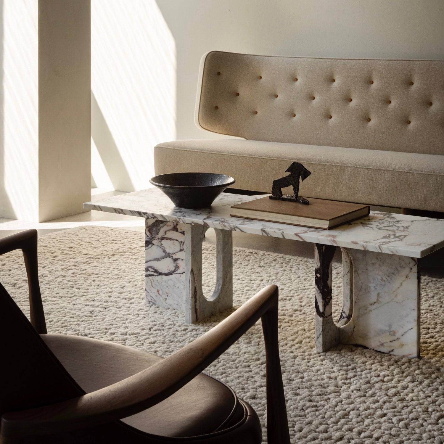 Audo Copenhagen Androgyne Lounge Table Calacatta Viola - KANSO#Base/Top_Calacatta Viola