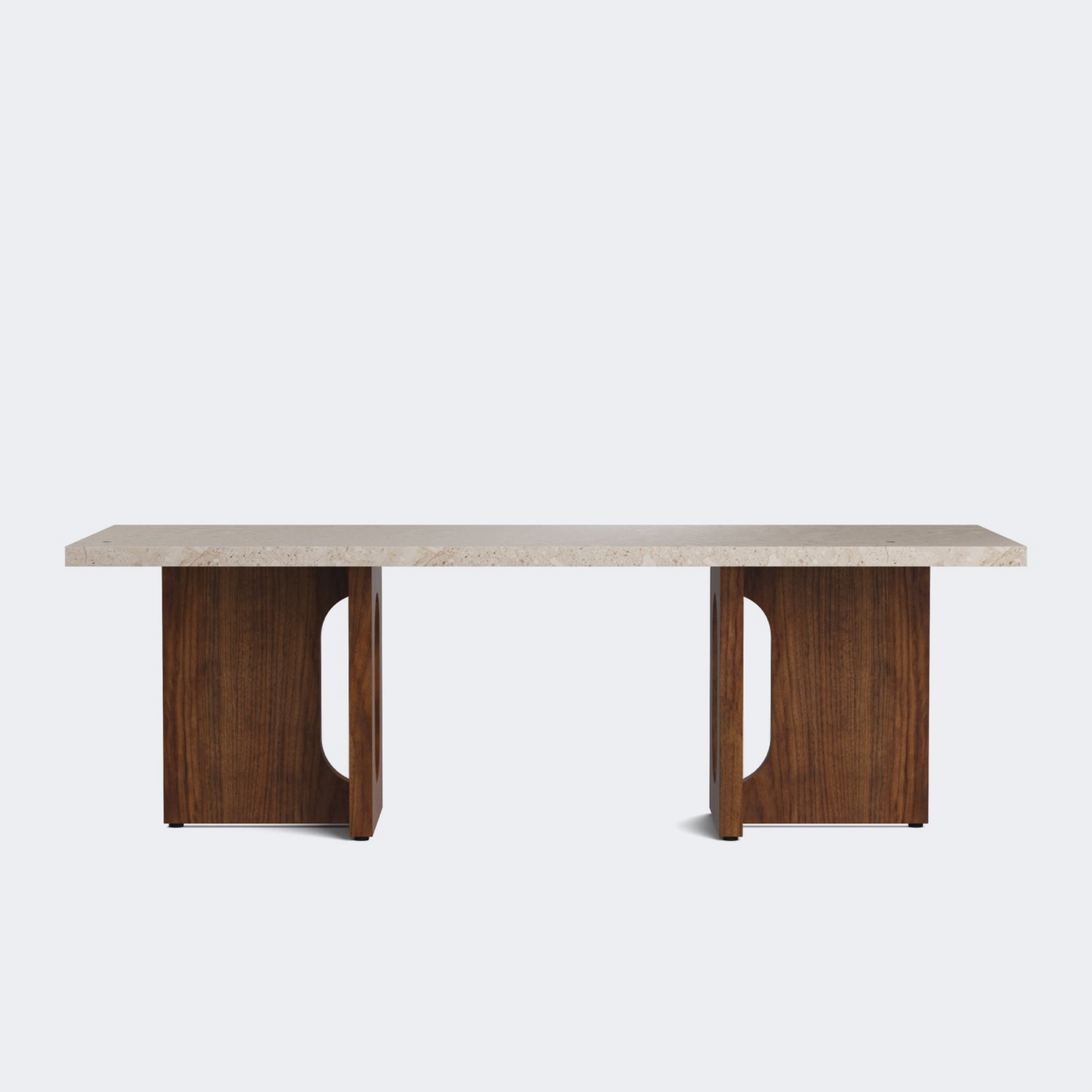 Audo Copenhagen Androgyne Lounge Table Walnut/Kunis Breccia - KANSO#Base/Top_Walnut/Kunis Breccia