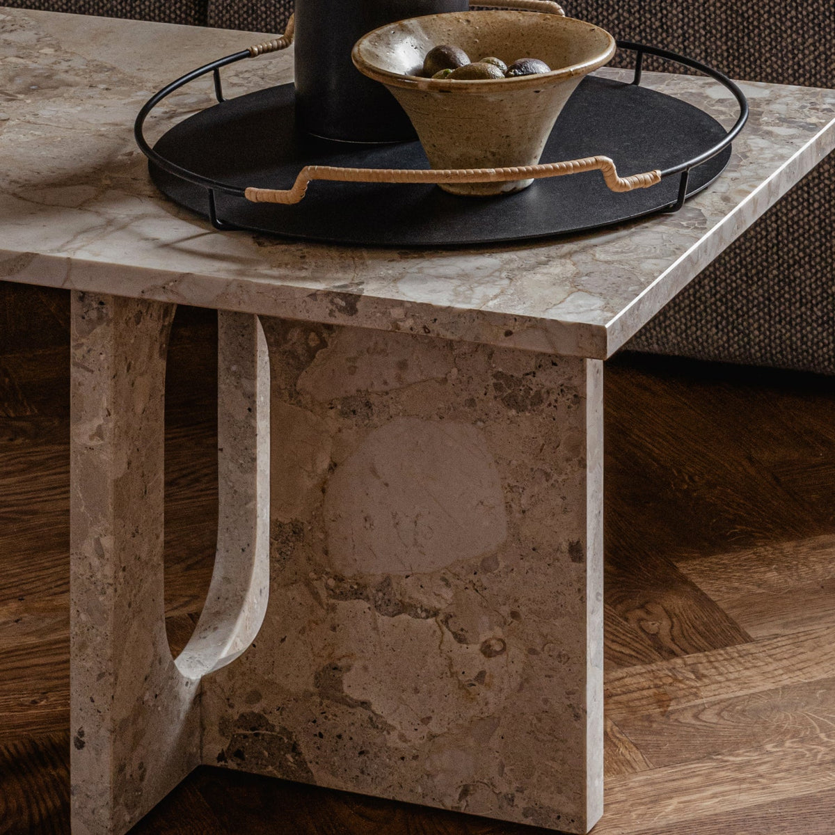 Audo Copenhagen Androgyne Lounge Table Kinus Breccia#Base/Top_Kinus Breccia
