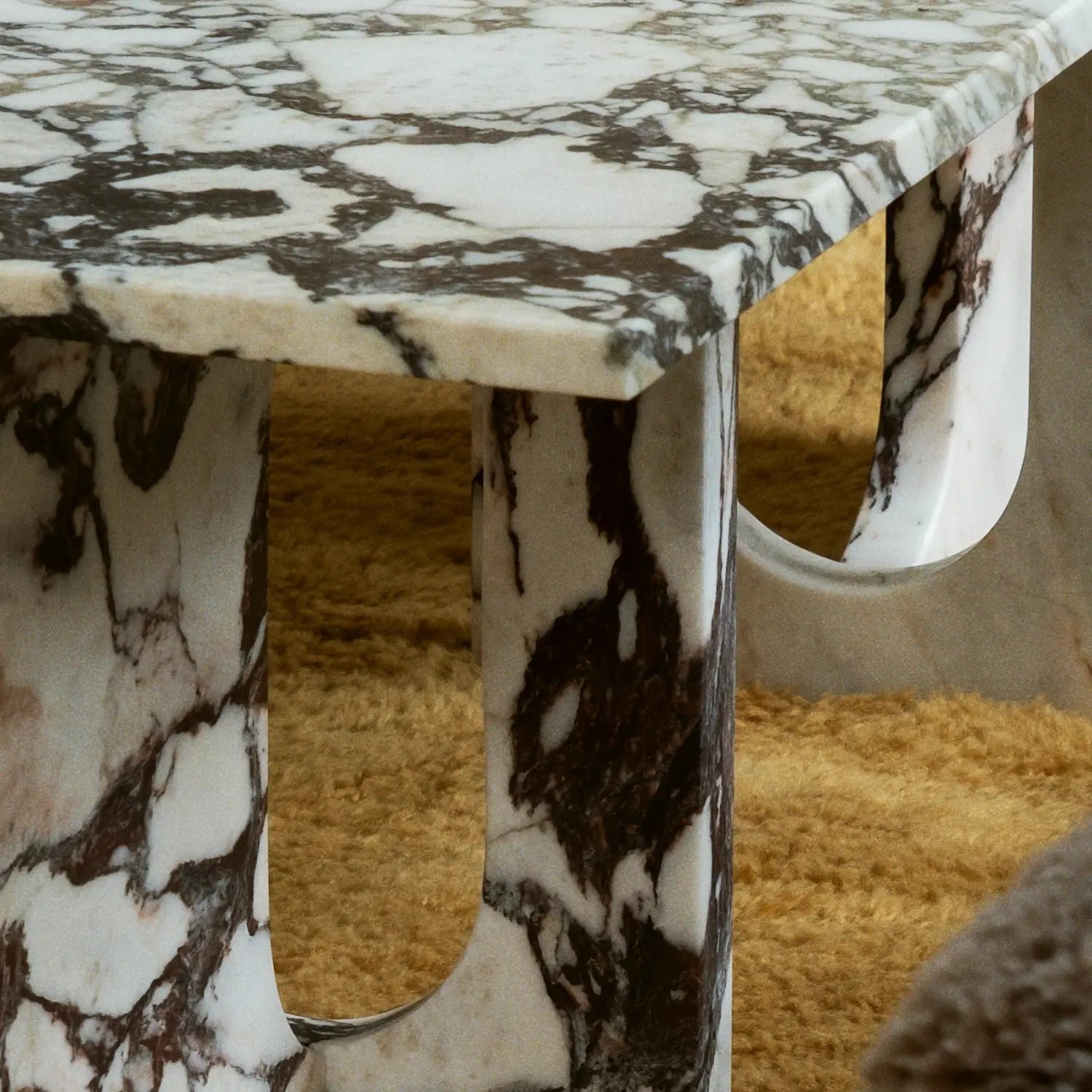 Audo Copenhagen Androgyne Lounge Table Calacatta Viola - KANSO#Base/Top_Calacatta Viola