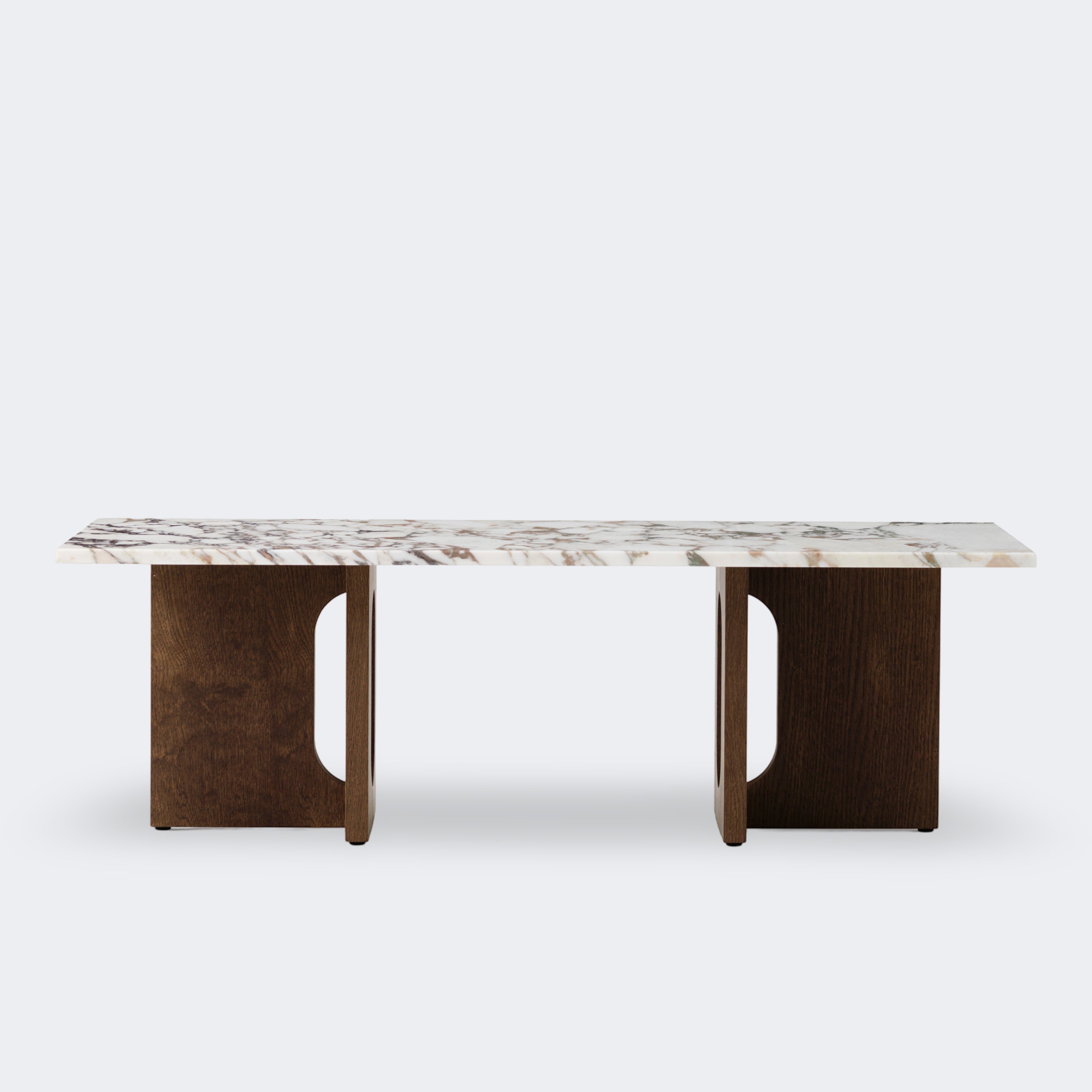 Audo Copenhagen Androgyne Lounge Table Dark Stained Oak Calacatta Viola#Base/Top_Dark Stained Oak/Calacatta Viola