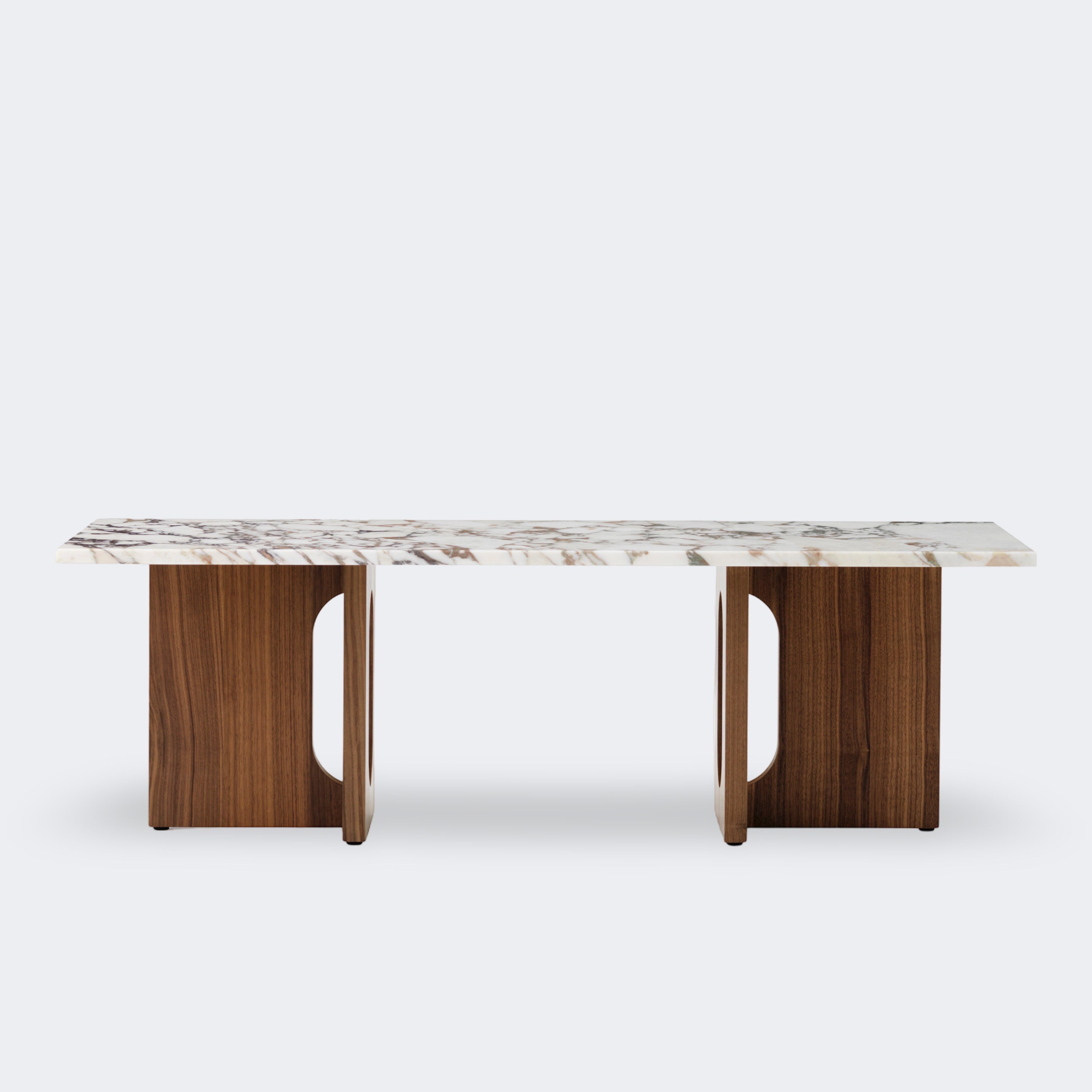 Audo Copenhagen Androgyne Lounge Table Walnut Calacatta Viola#Base/Top_Calacatta Viola