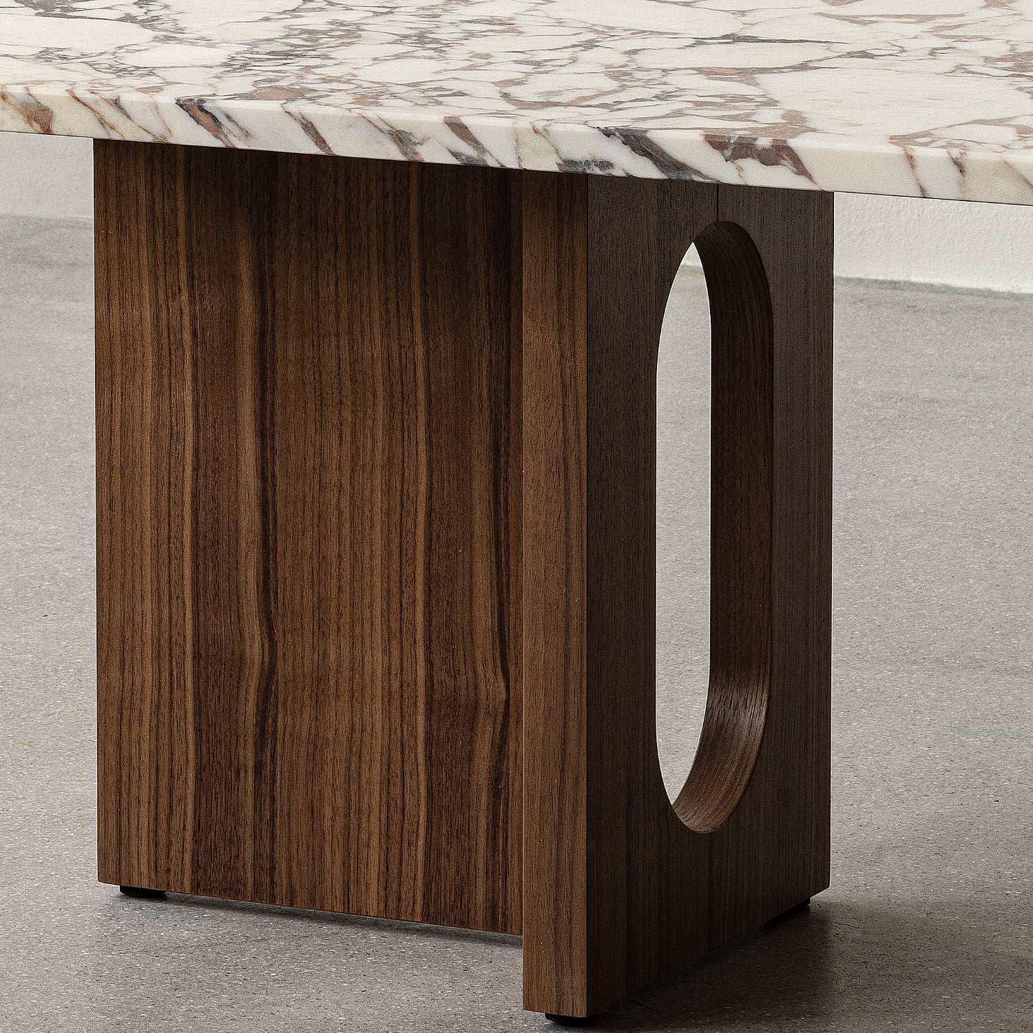 Audo Copenhagen Androgyne Lounge Table Walnut Calacatta Viola - KANSO