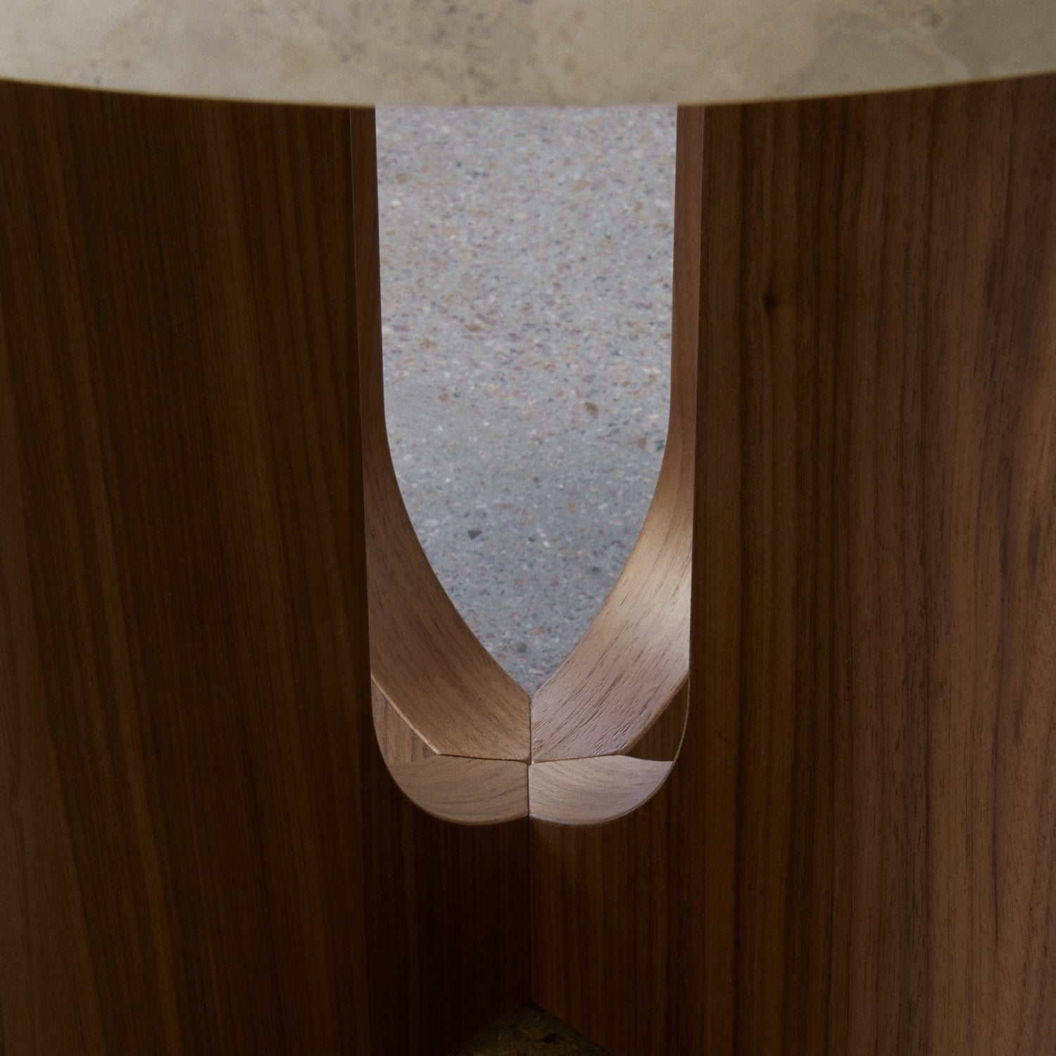 Audo Copenhagen Androgyne Side Table, 20 in. Walnut, Kunis Breccia - KANSO#Select Color_Walnut, Kunis Breccia