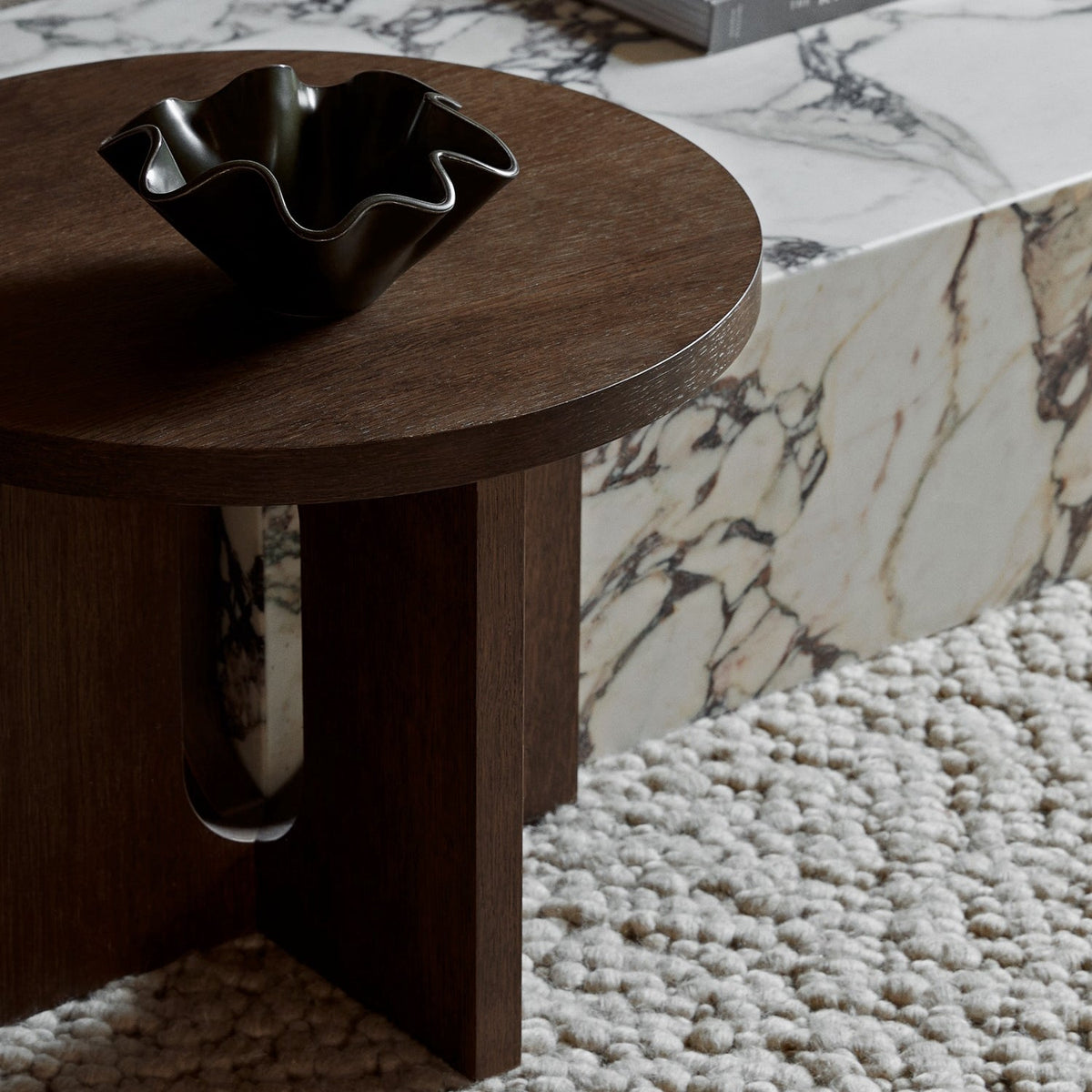 Audo Copenhagen Androgyne Side Table, 20 in. Dark Stained Oak - KANSO#Select Color_Dark Stained Oak