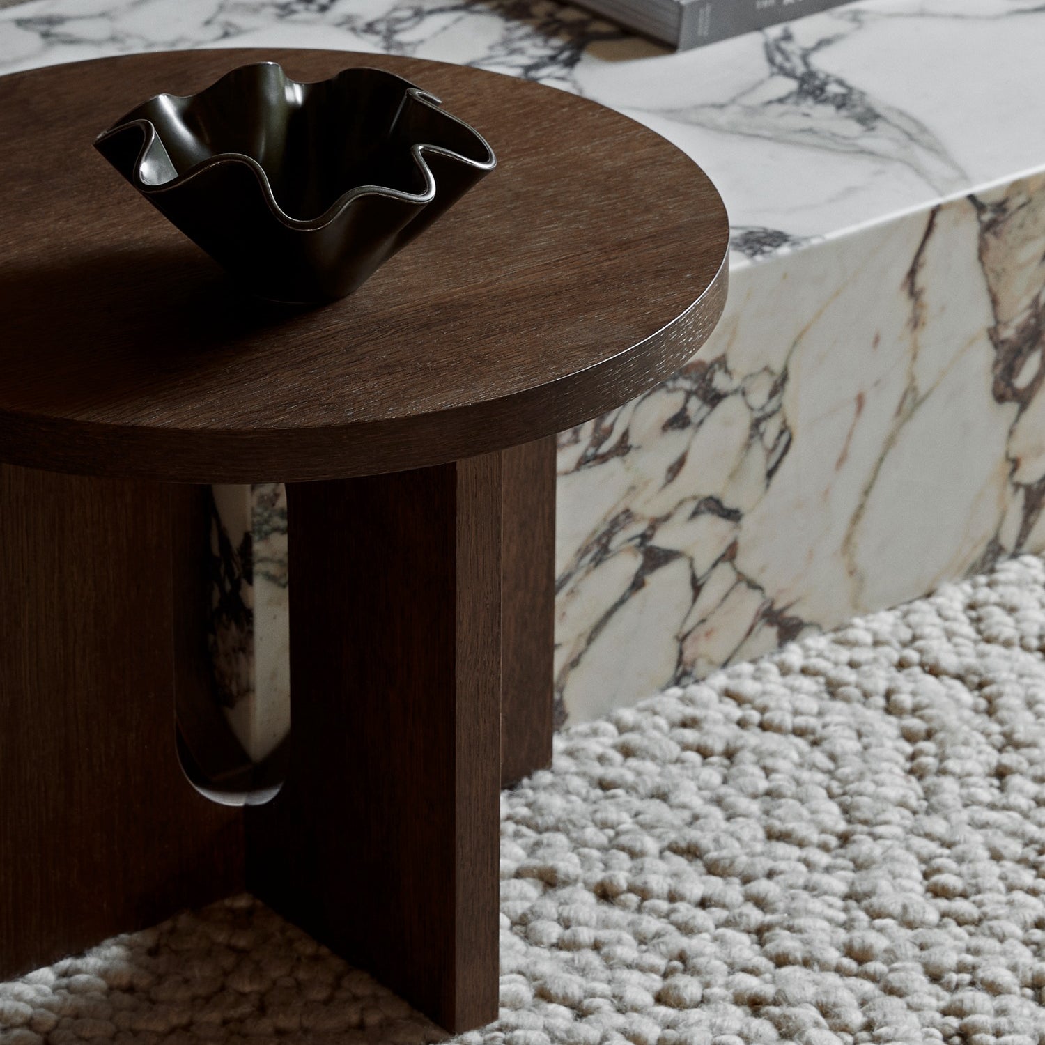 Audo Copenhagen Androgyne Side Table, 20 in. Dark Stained Oak - KANSO#Select Color_Dark Stained Oak