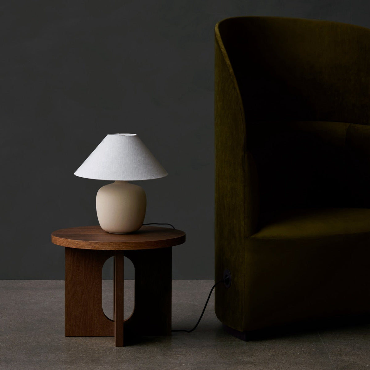 Audo Copenhagen Androgyne Side Table, 20 in. Dark Stained Oak - KANSO#Select Color_Dark Stained Oak
