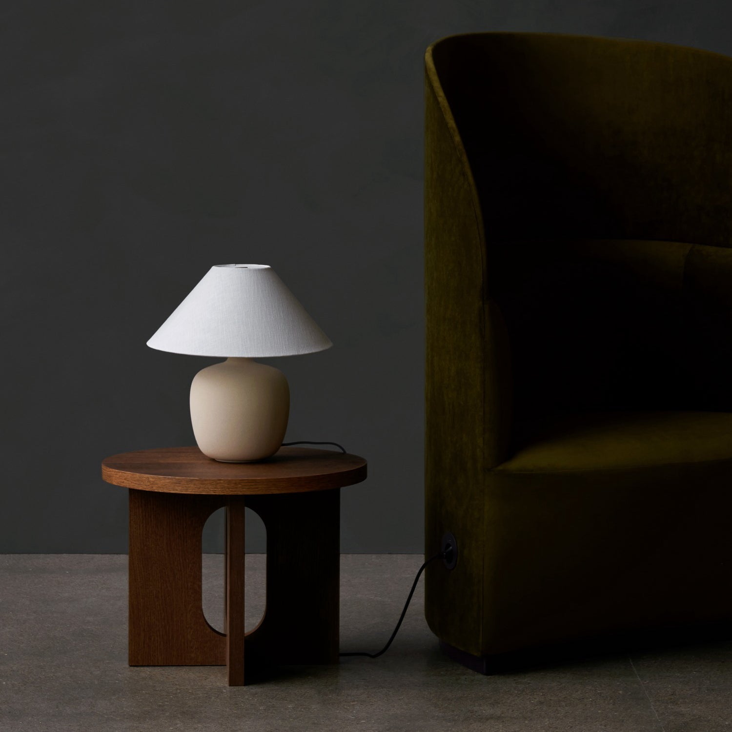 Audo Copenhagen Androgyne Side Table, 20 in. Dark Stained Oak - KANSO#Select Color_Dark Stained Oak