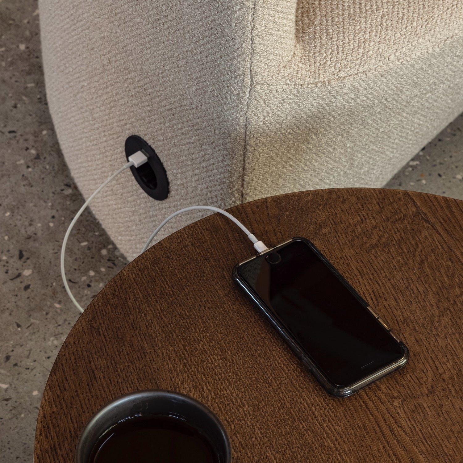 Audo Copenhagen Androgyne Side Table, 20 in. Dark Stained Oak - KANSO#Select Color_Dark Stained Oak