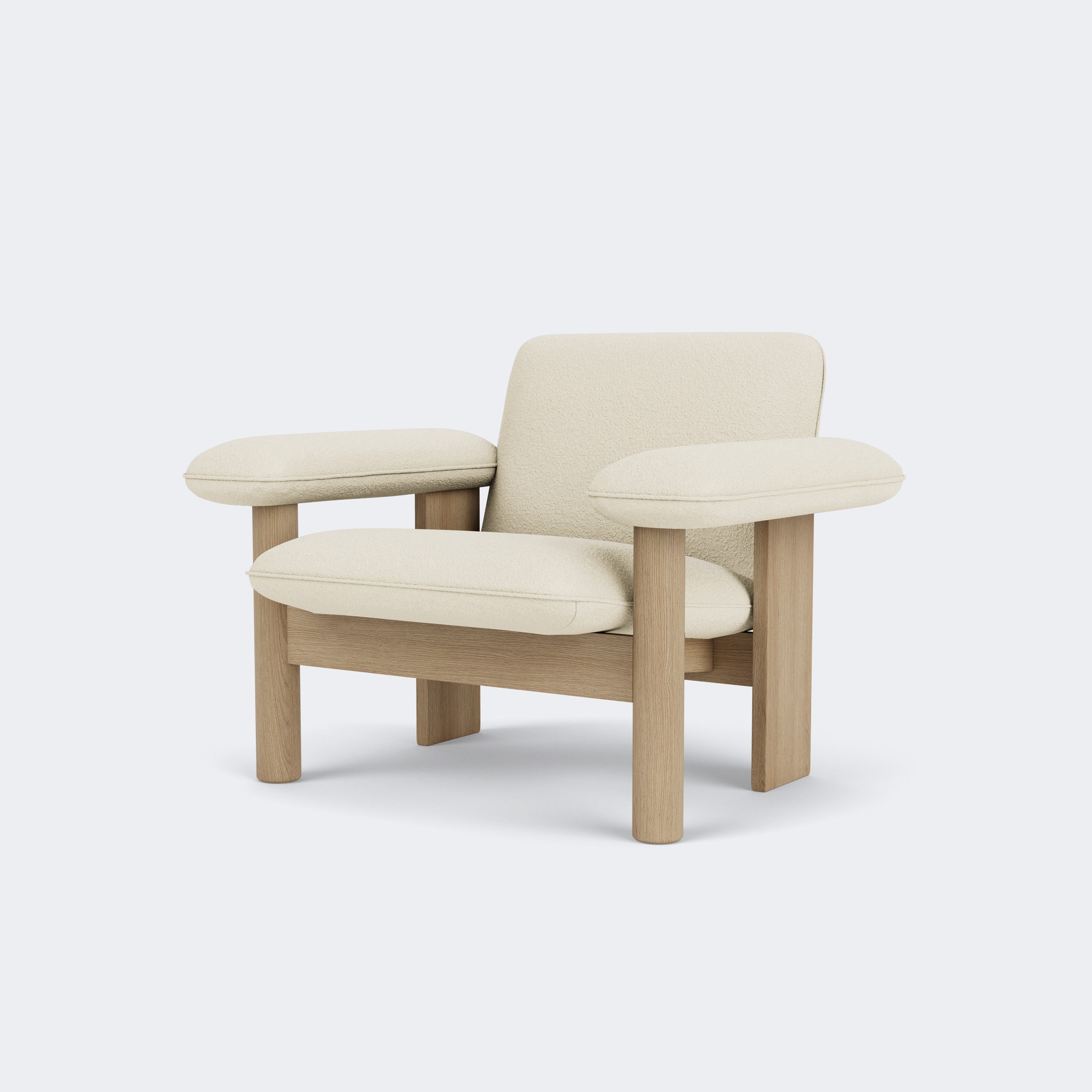 Audo Copenhagen Brasilia Lounge Chair, Low Back Natural Oak Baru 200 - KANSO