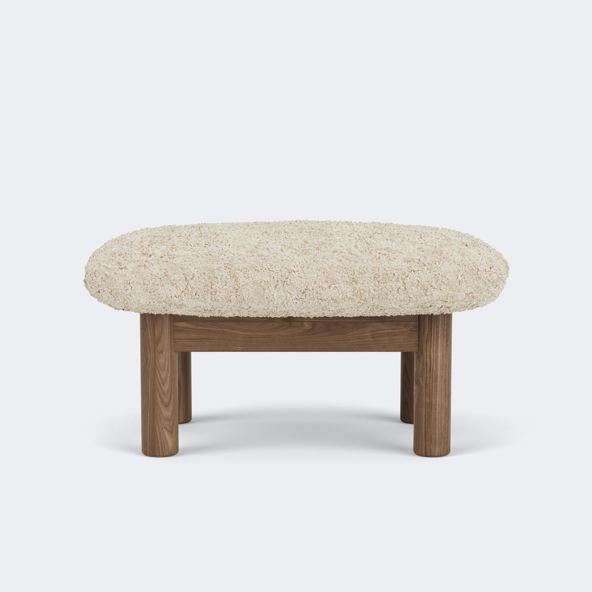 Audo Copenhagen Brasilia Ottoman Walnut Sheepskin Nature