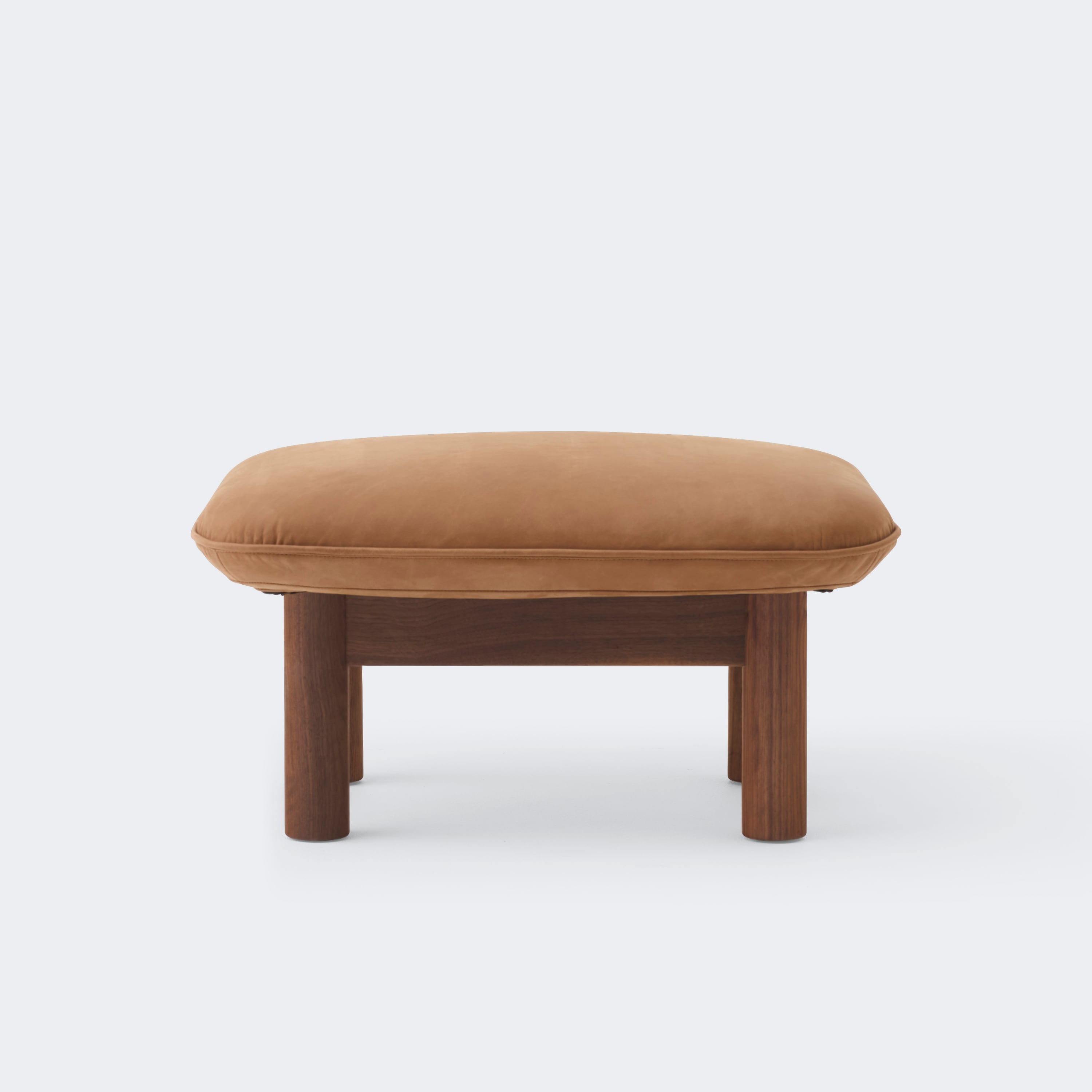 Audo Copenhagen Brasilia Ottoman Walnut Dunes Camel - 21004 - KANSO