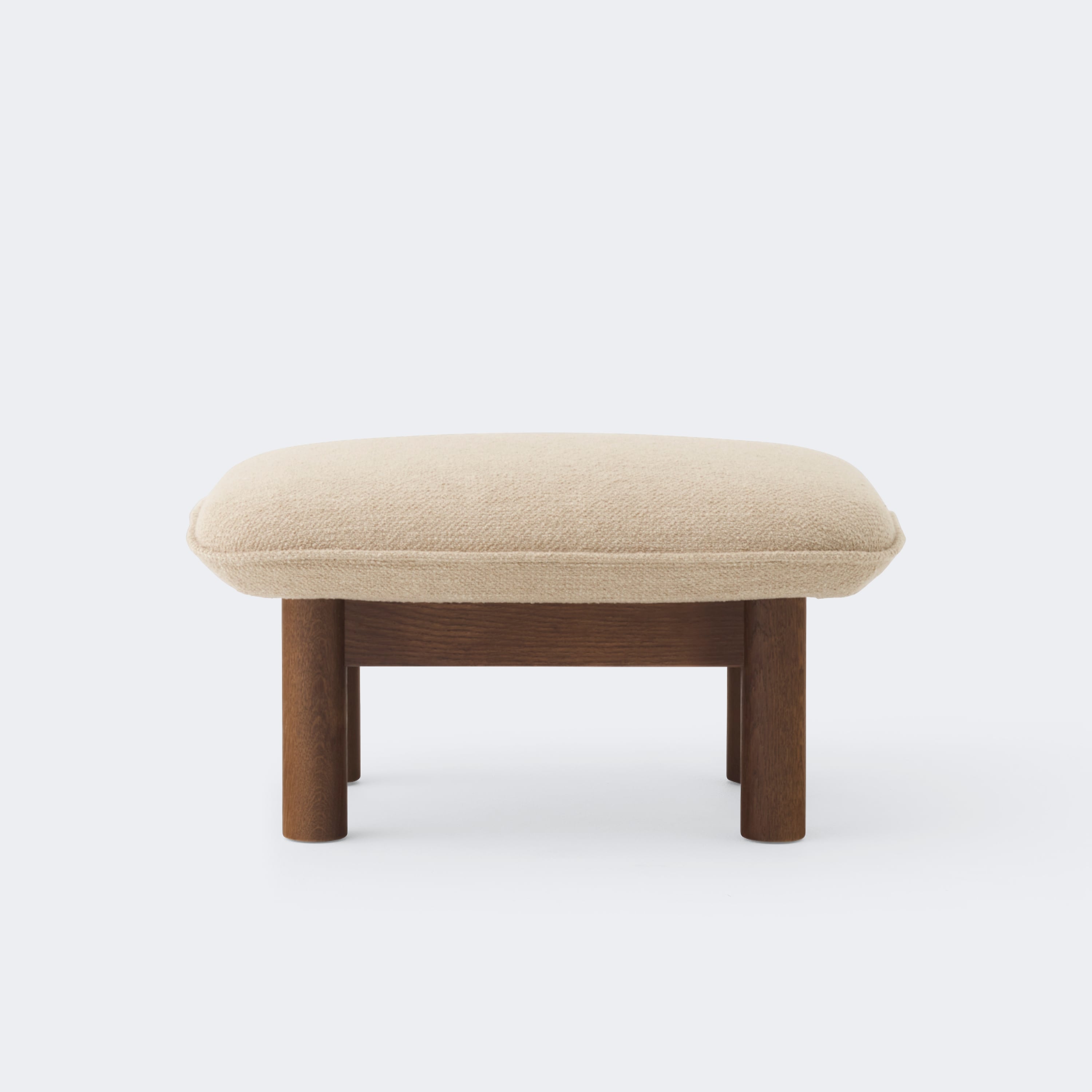 Audo Copenhagen Brasilia Ottoman Dark Stained Oak Boucle 02 - KANSO