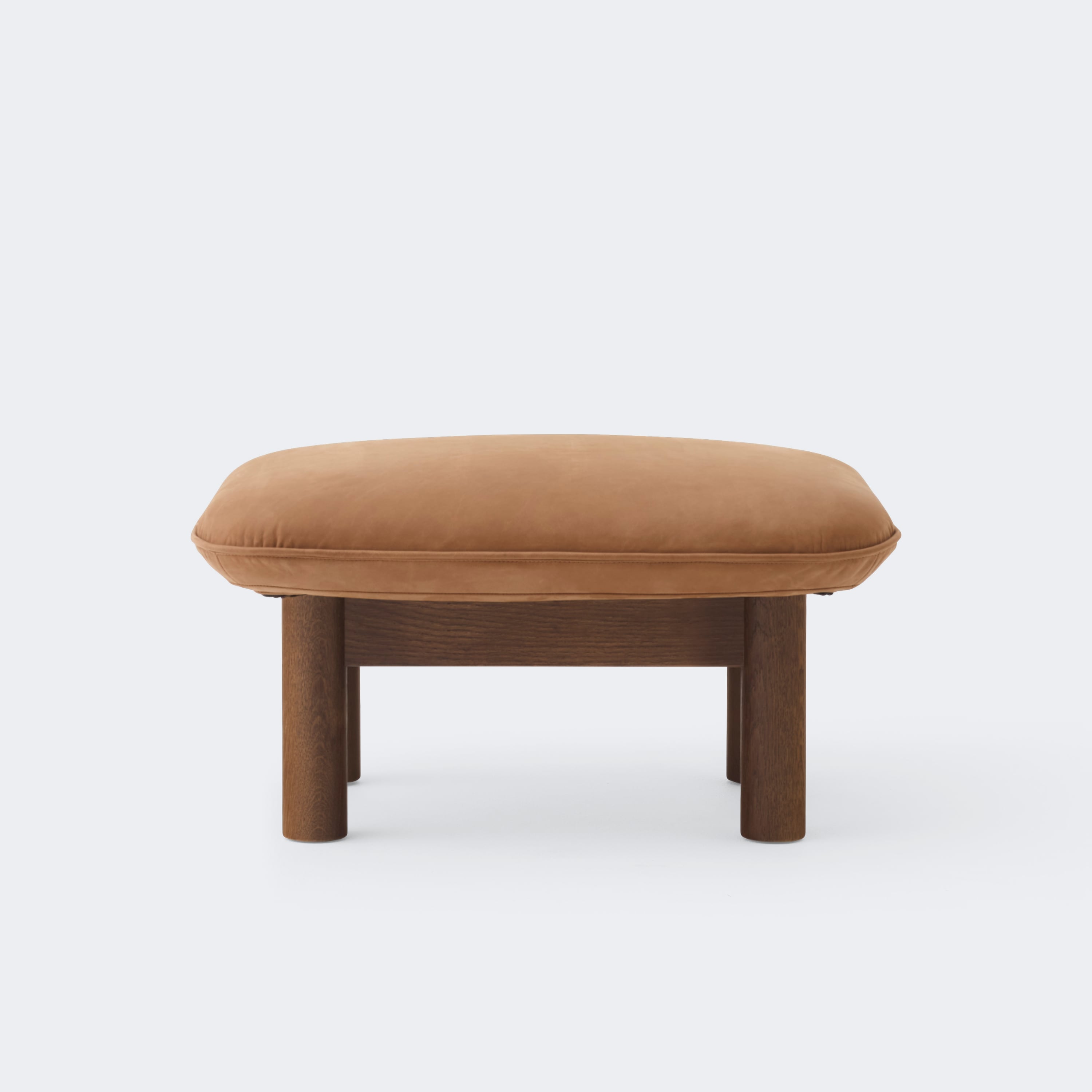 Audo Copenhagen Brasilia Ottoman Dark Stained Oak Dunes Camel - 21004 - KANSO