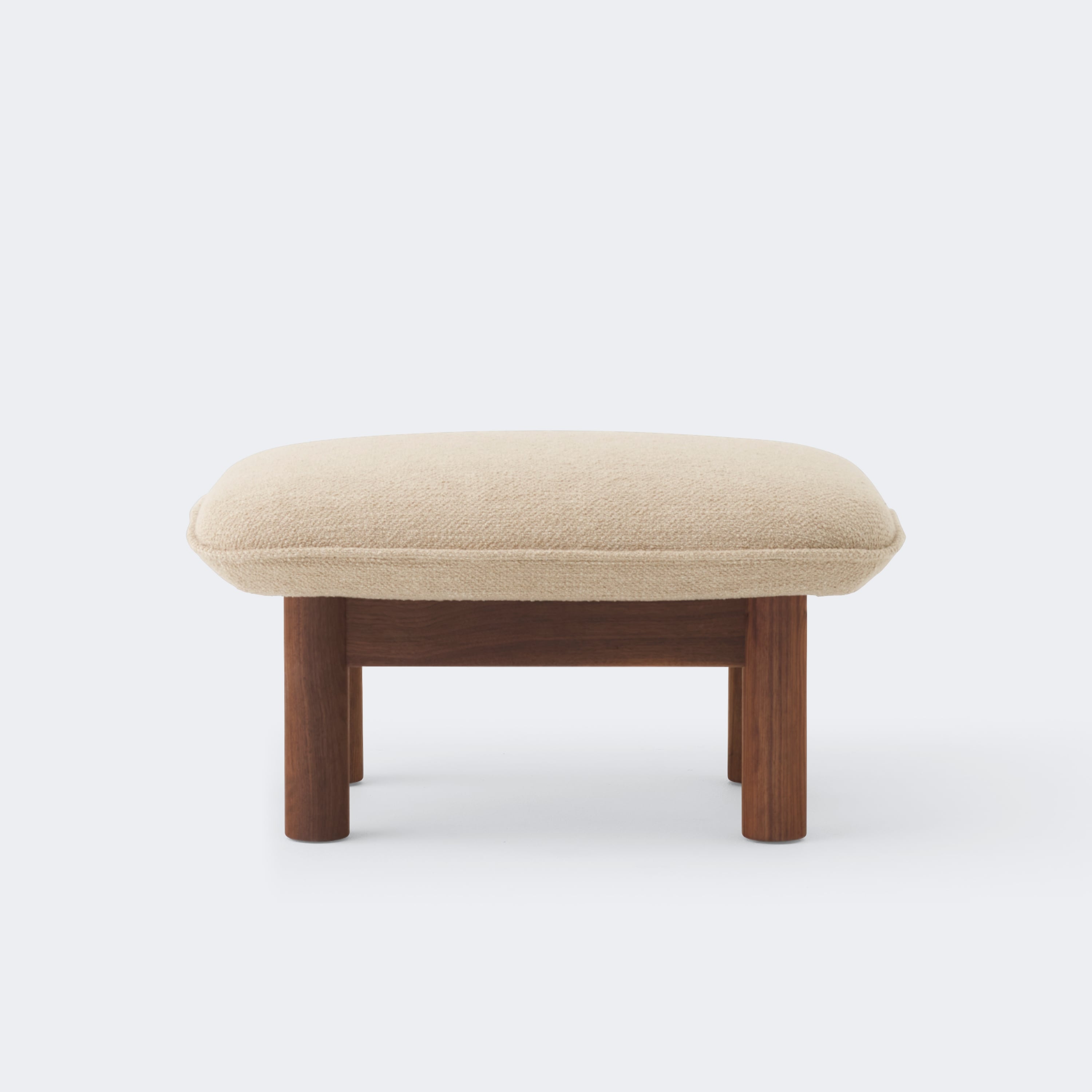 Audo Copenhagen Brasilia Ottoman Walnut Boucle 02 - KANSO