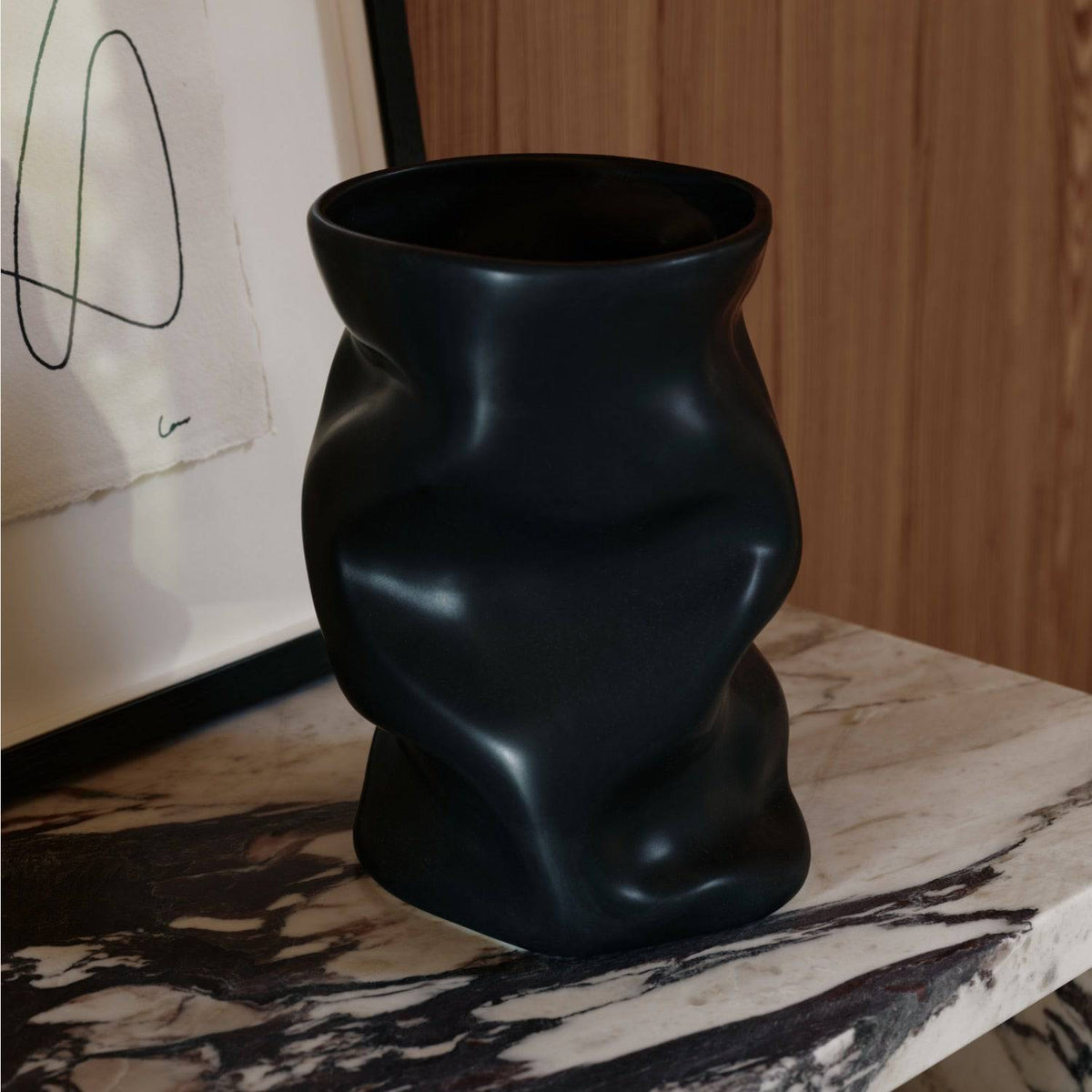 Audo Copenhagen Collapse Vase Black#Finish_Black