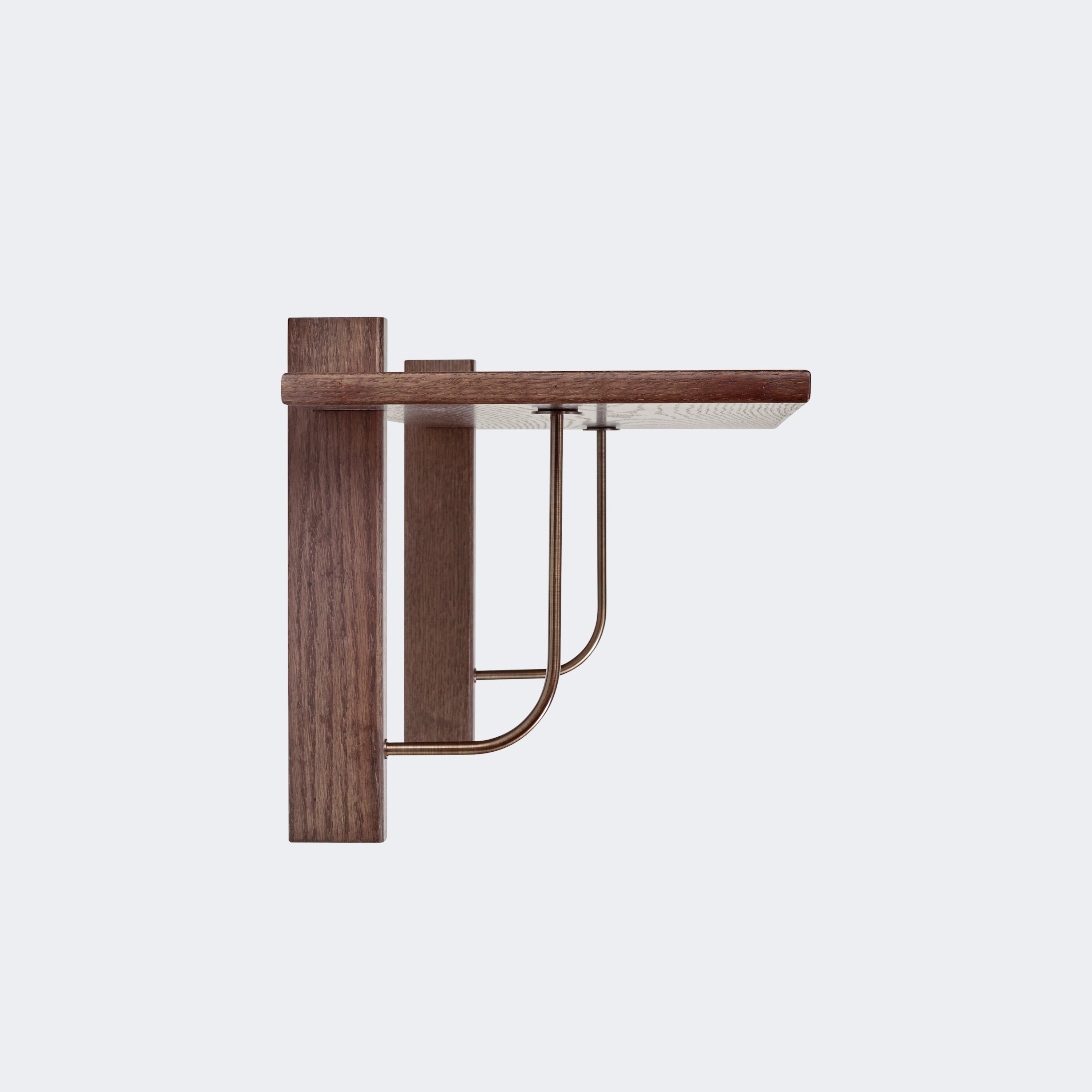 Audo Copenhagen Corbel Shelf, Long Dark Stained Oak - KANSO