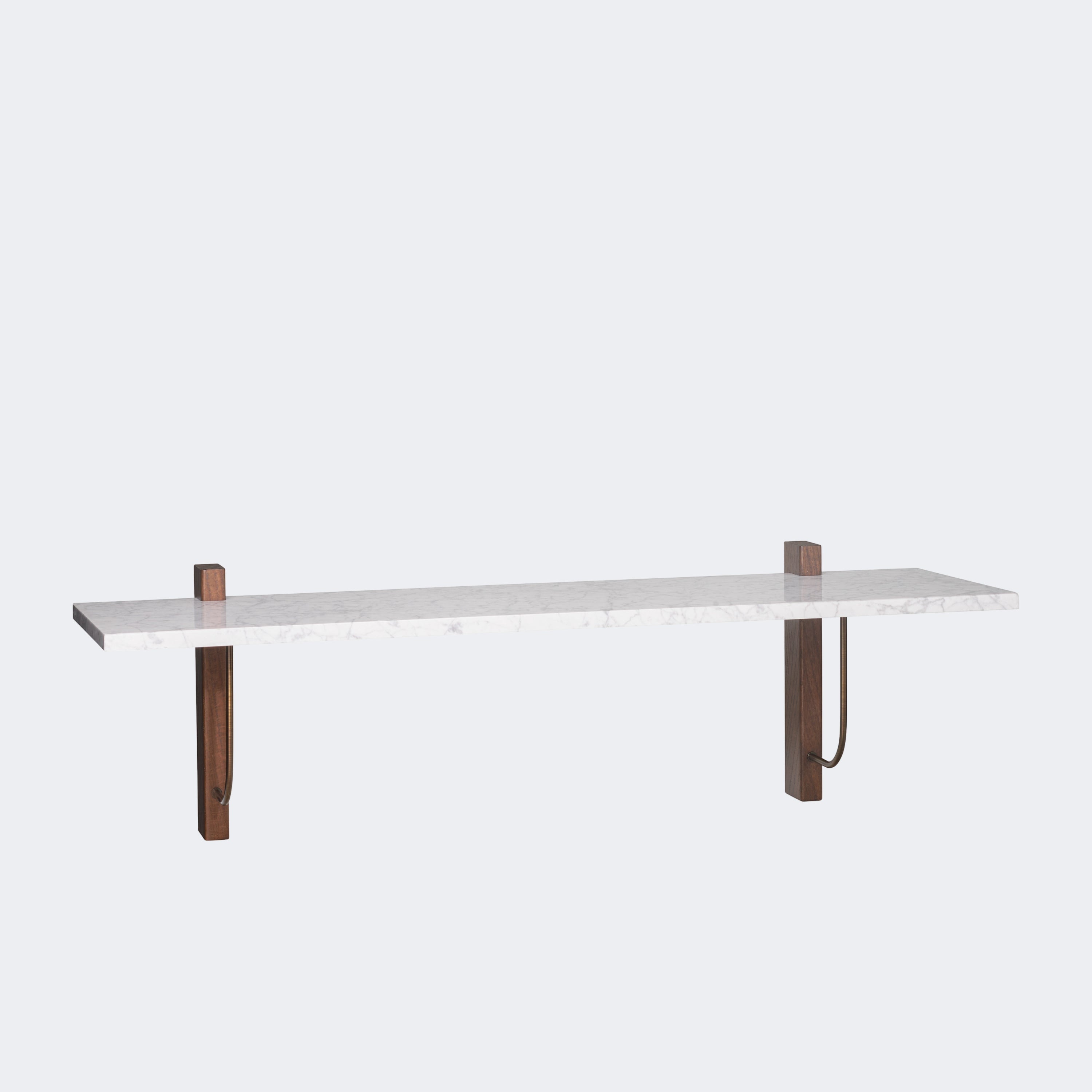 Audo Copenhagen Corbel Shelf, Long Carrara Marble - KANSO#Material_Carrara Marble
