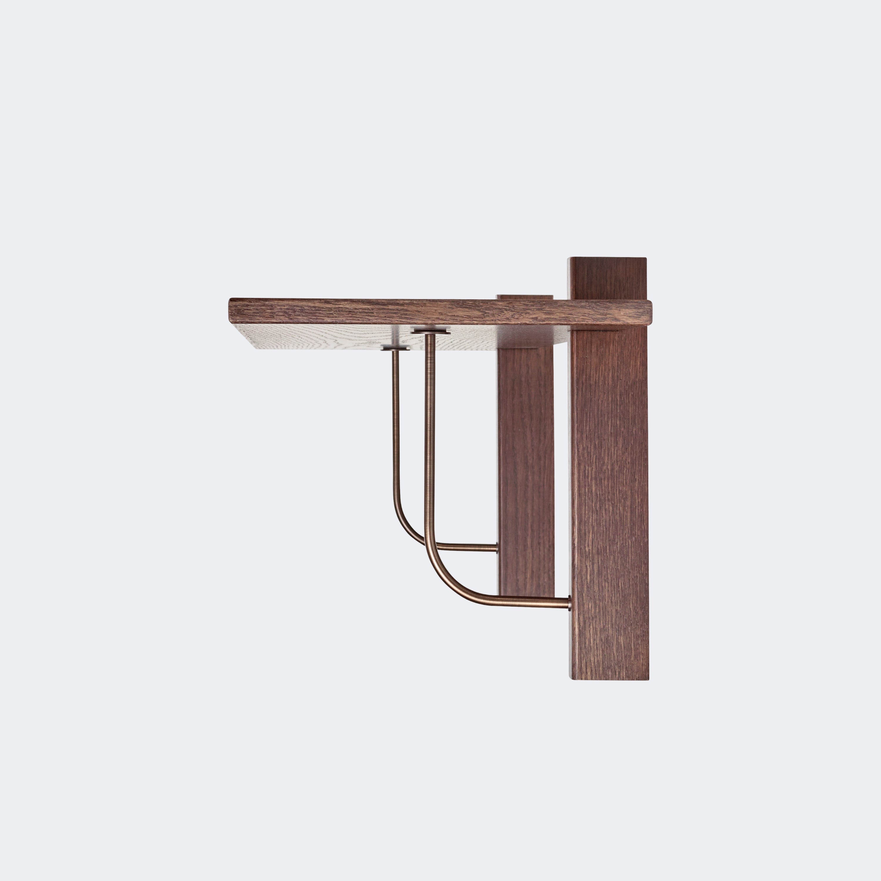 Audo Copenhagen Corbel Shelf, Long Dark Stained Oak - KANSO