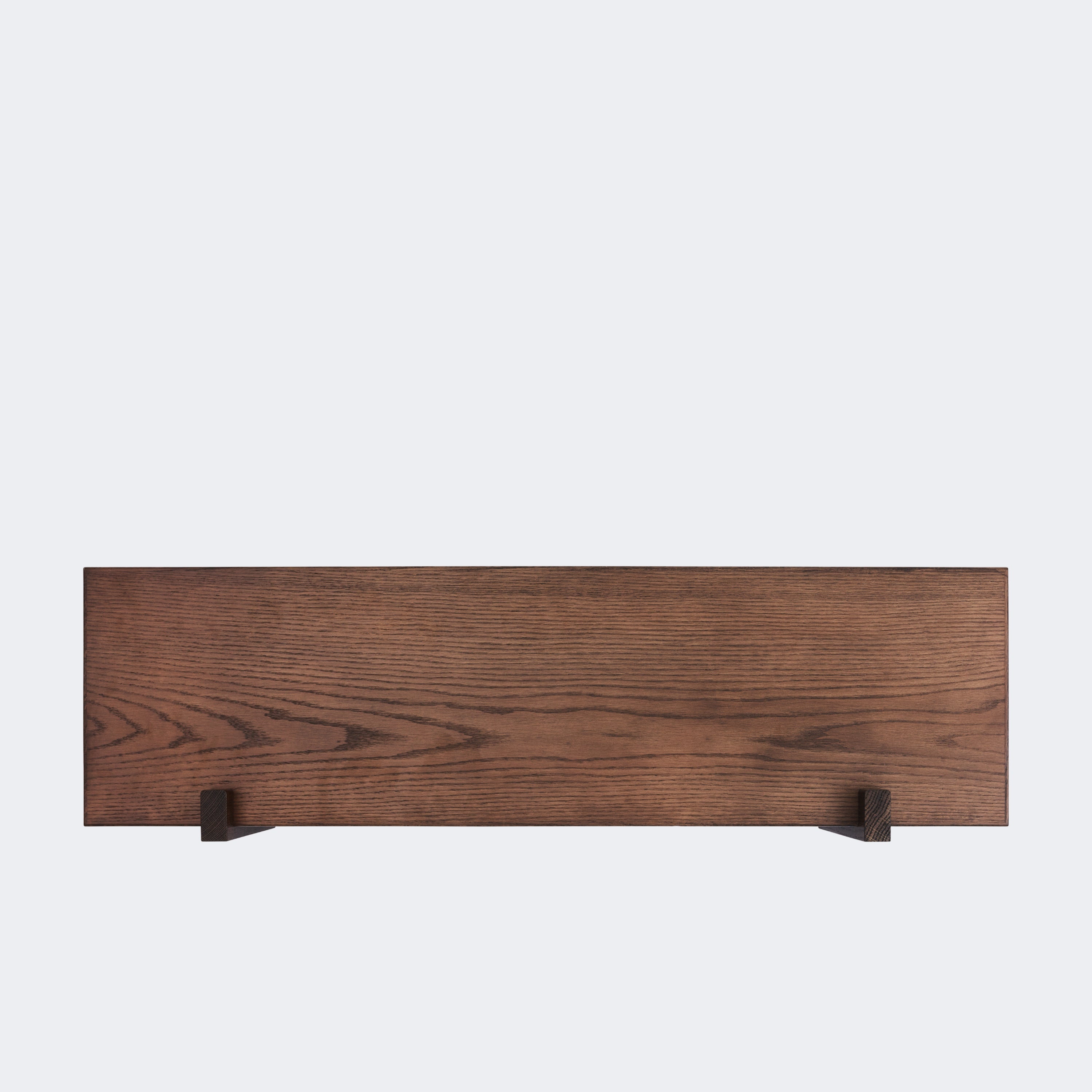Audo Copenhagen Corbel Shelf, Long Dark Stained Oak - KANSO