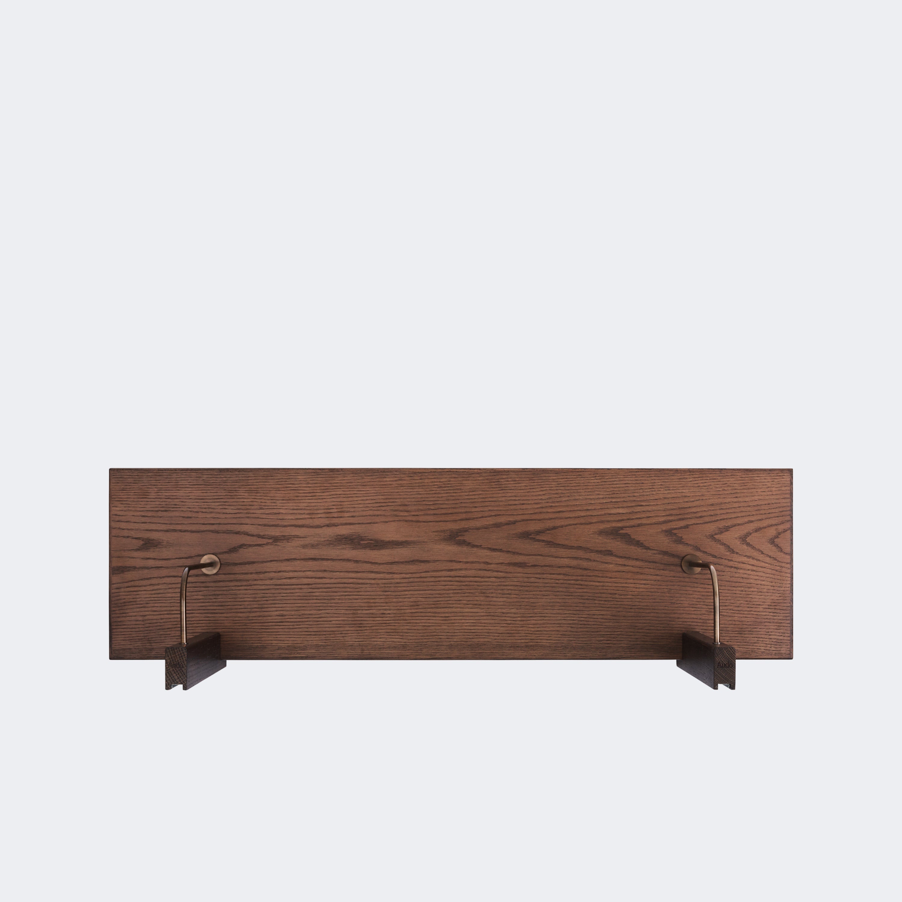 Audo Copenhagen Corbel Shelf, Long Dark Stained Oak - KANSO