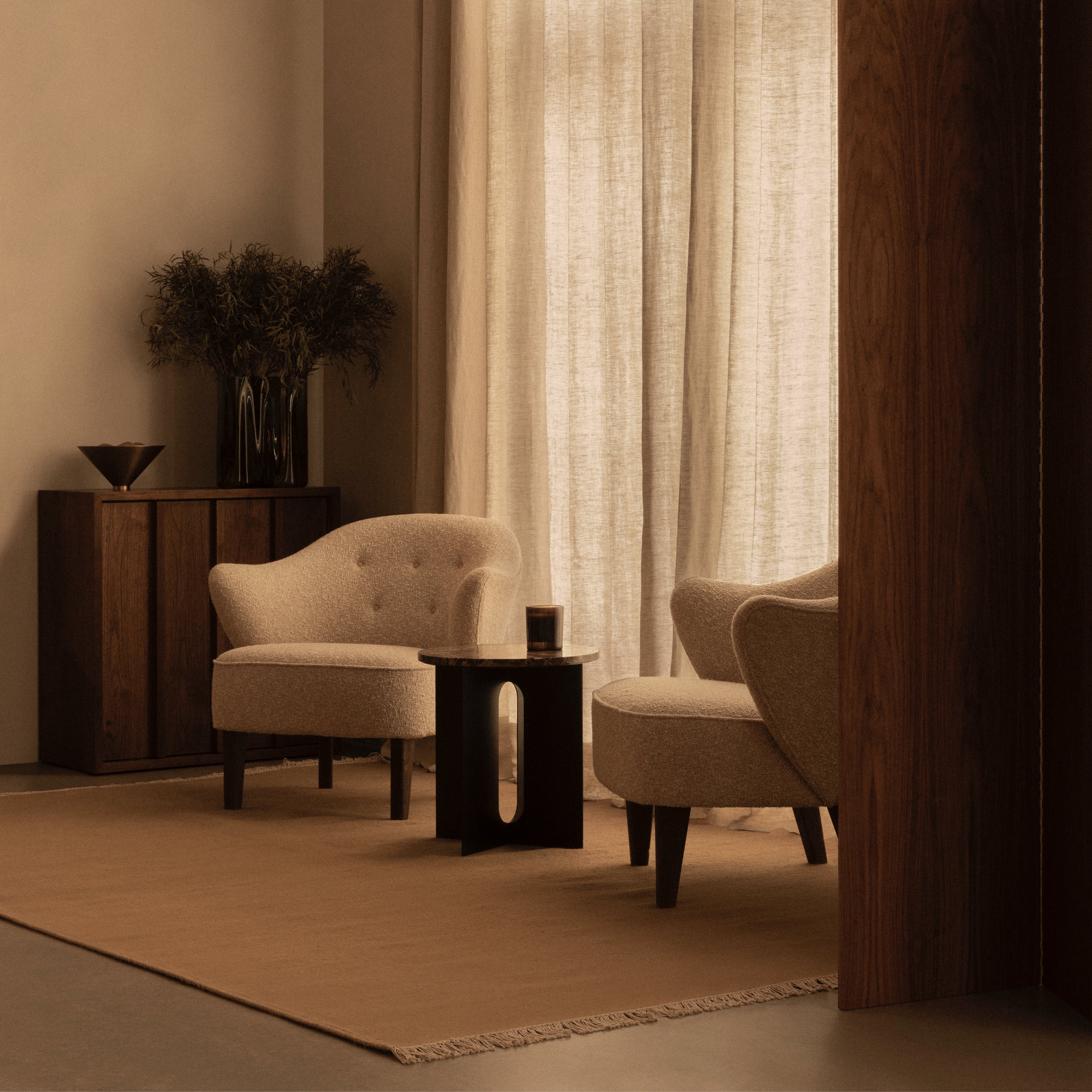 Audo Copenhagen Ingeborg Lounge Chair Smoked Oak Sahco Zero 1 - KANSO