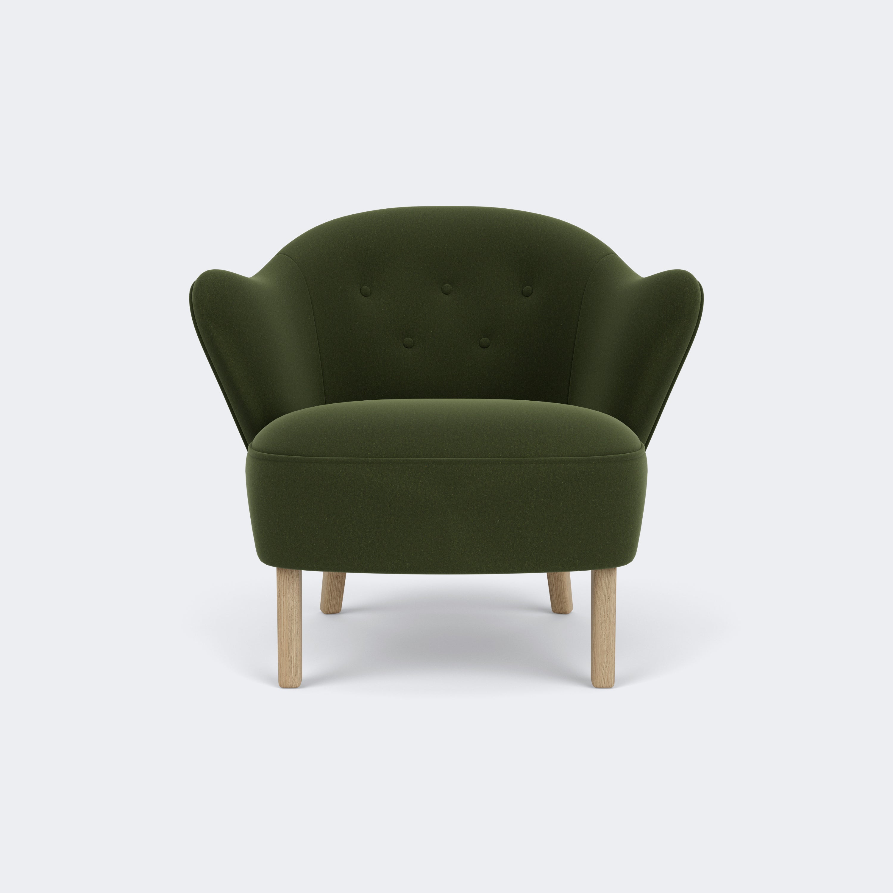 Audo Copenhagen Ingeborg Lounge Chair Natural Oak Grand Mohair 8205 - KANSO