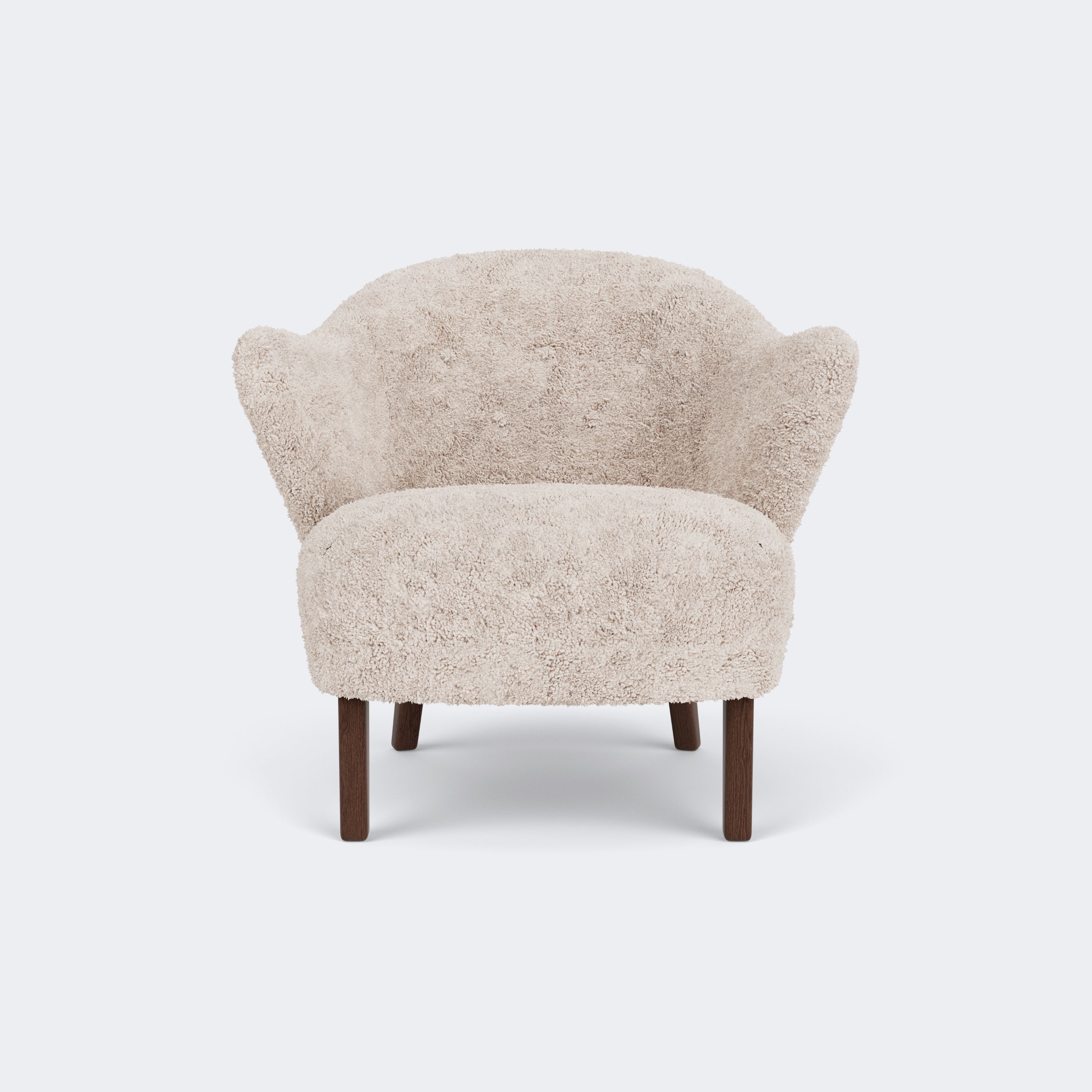 Audo Copenhagen Ingeborg Lounge Chair Smoked Oak Sheepskin Moonlight - KANSO