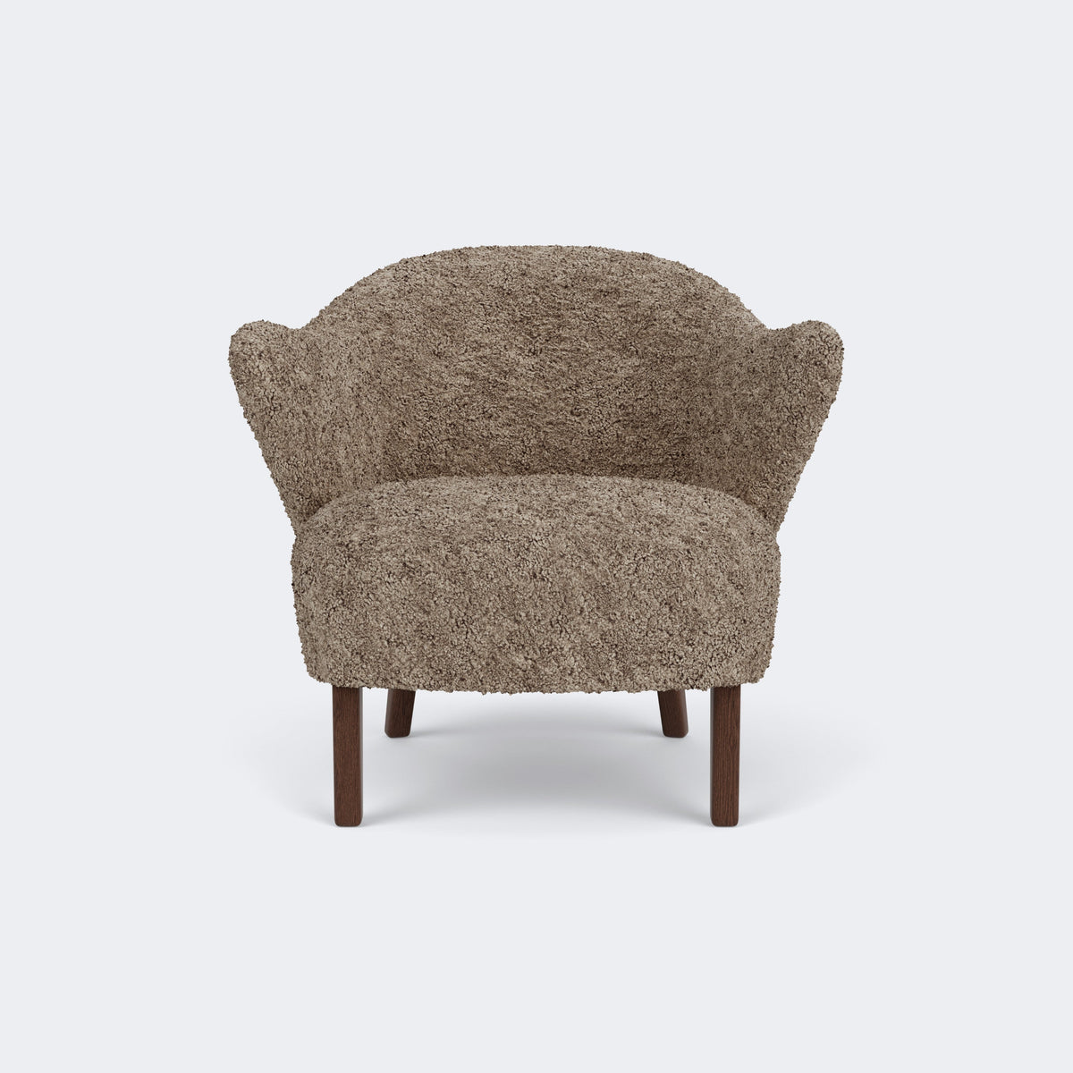 Audo Copenhagen Ingeborg Lounge Chair Smoked Oak Sheepskin Sahara