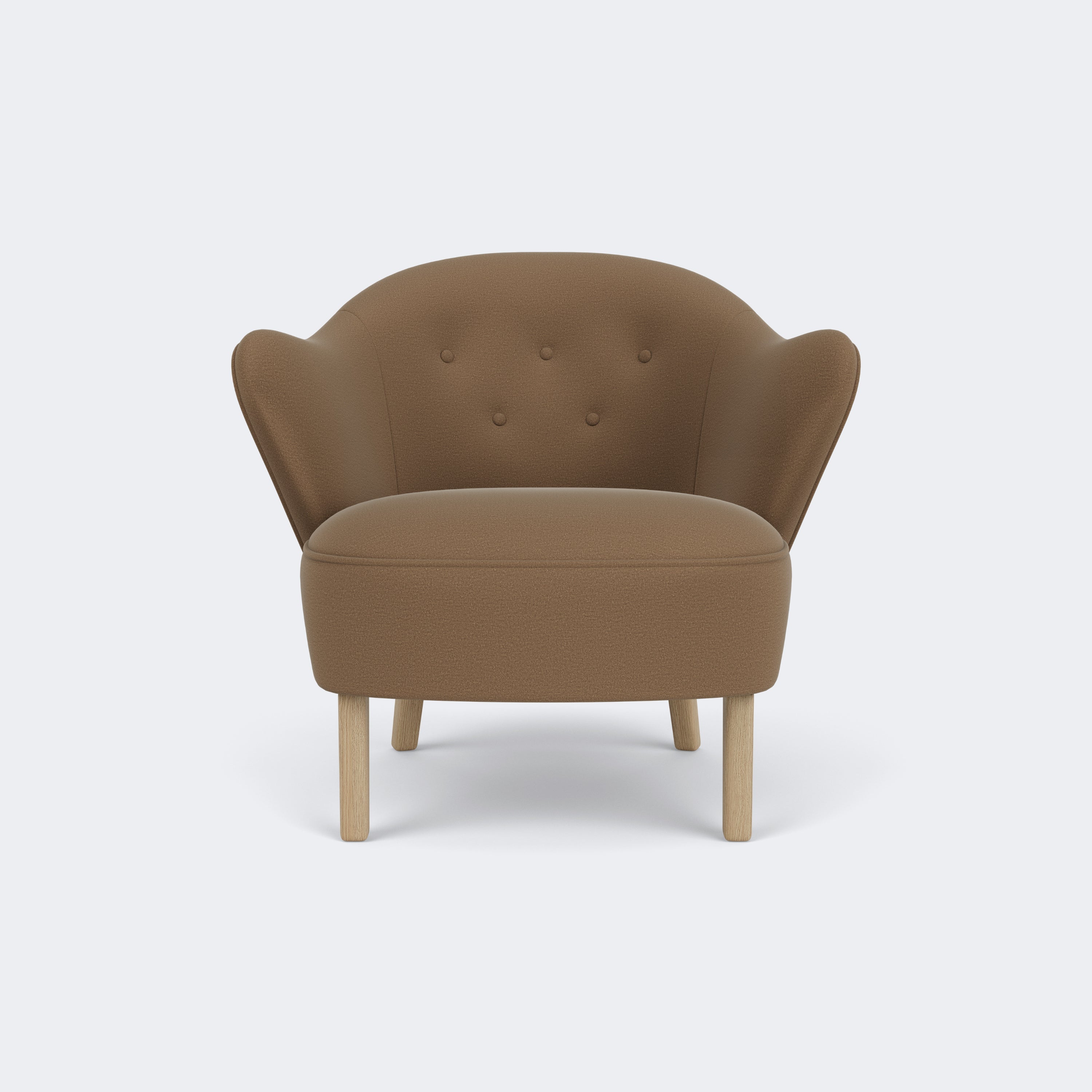 Audo Copenhagen Ingeborg Lounge Chair Natural Oak Grand Mohair 1103 - KANSO