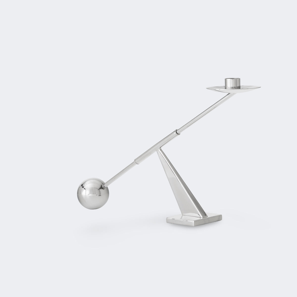 Audo Copenhagen Interconnect Candle Holder, Small Stainless Steel#Material_Stainless Steel