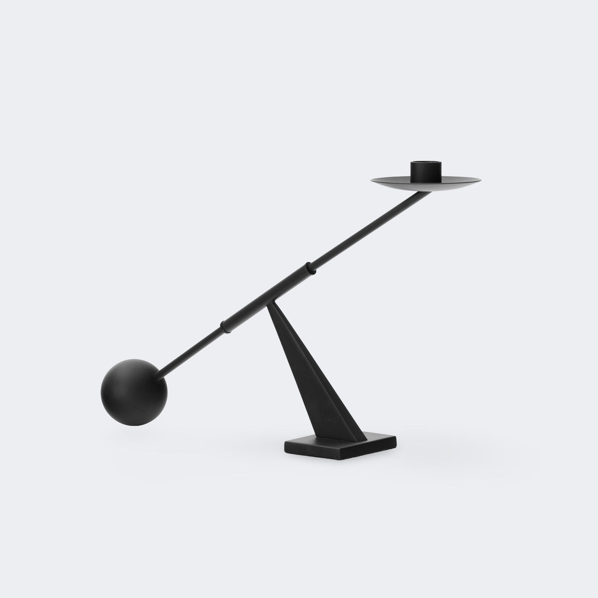 Audo Copenhagen Interconnect Candle Holder, Small Black#Material_Black
