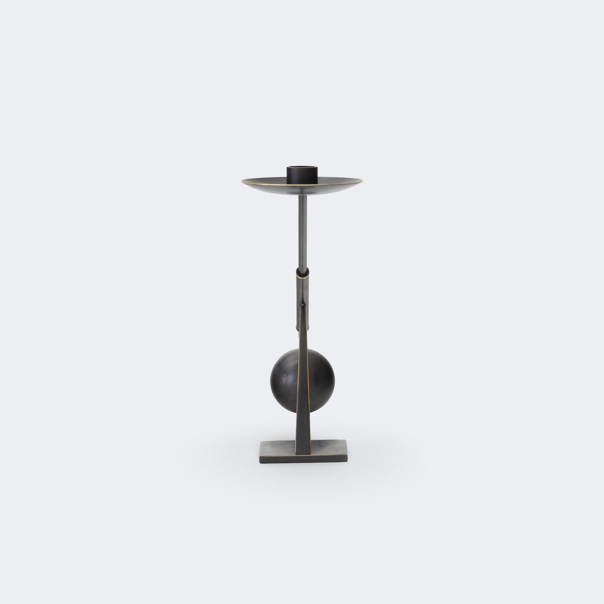 Audo Copenhagen Interconnect Candle Holder, Small Bronzed Brass#Material_Bronzed Brass