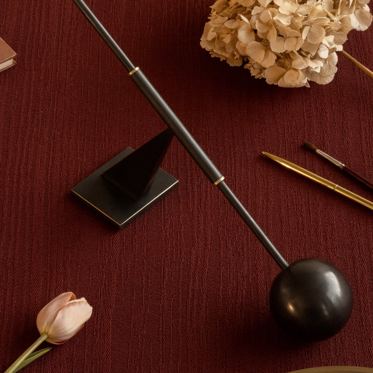 Audo Copenhagen Interconnect Candle Holder, Small Bronzed Brass#Material_Bronzed Brass