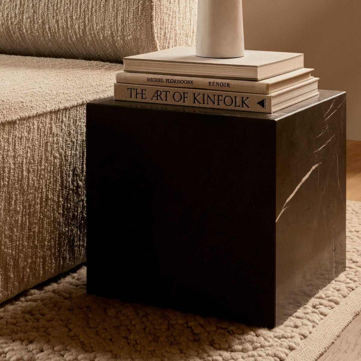 Audo Copenhagen Marble Plinth, Cubic Black Marble#Color_Black Marble