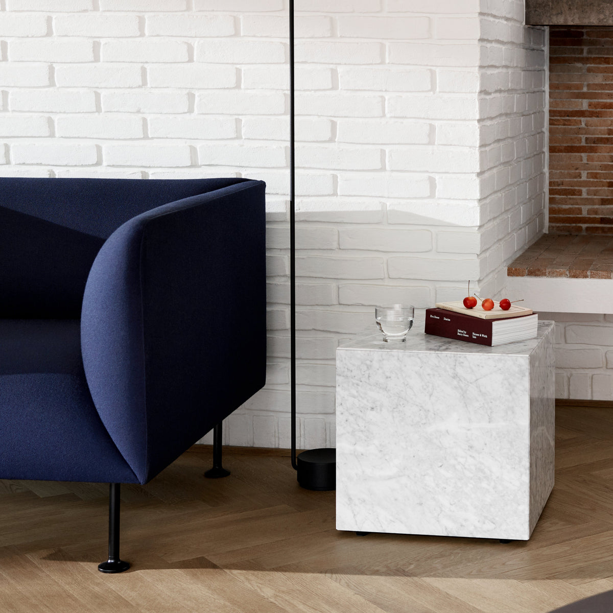 Audo Copenhagen Marble Plinth, Cubic White Marble#Color_White Marble