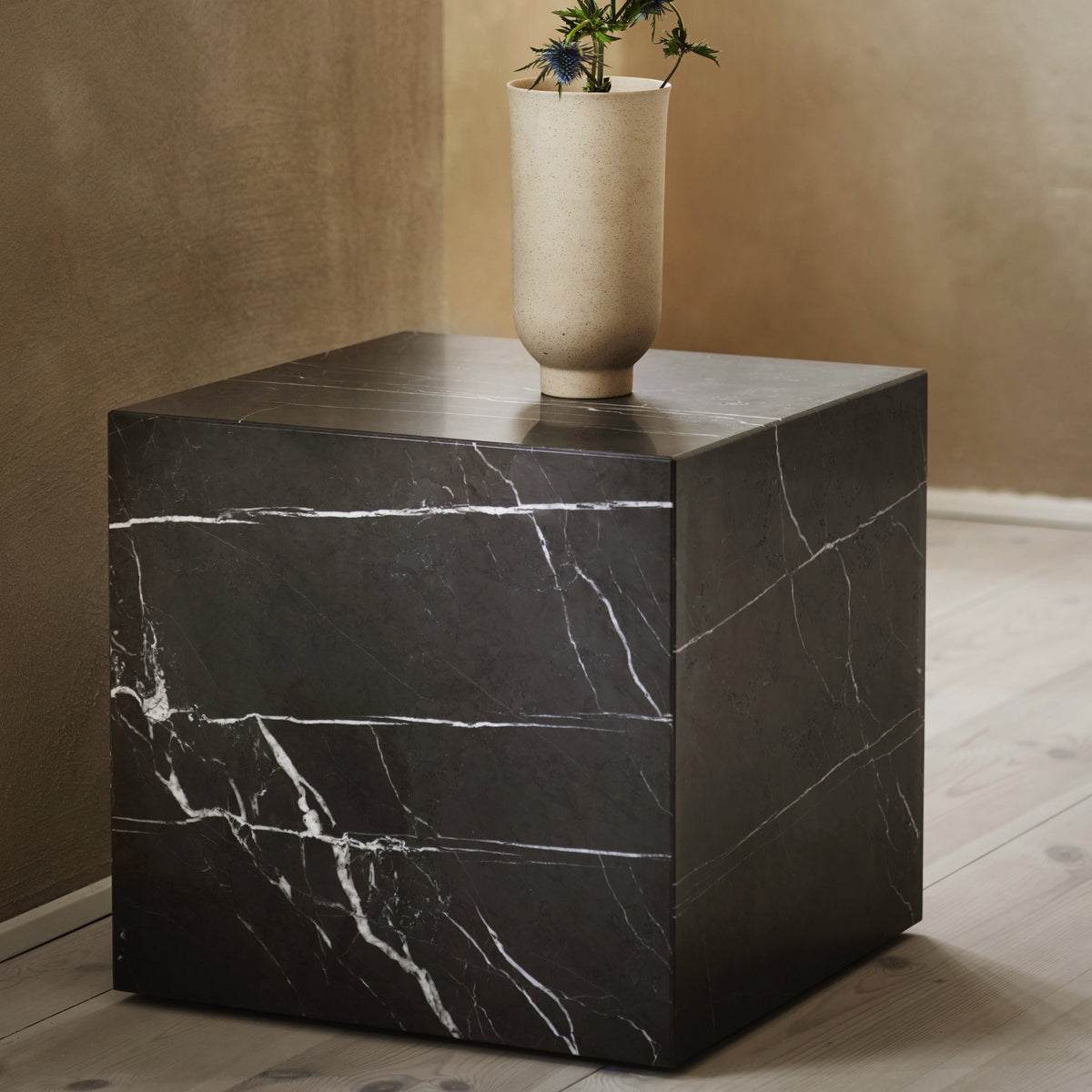Audo Copenhagen Marble Plinth, Cubic Black Marble#Color_Black Marble