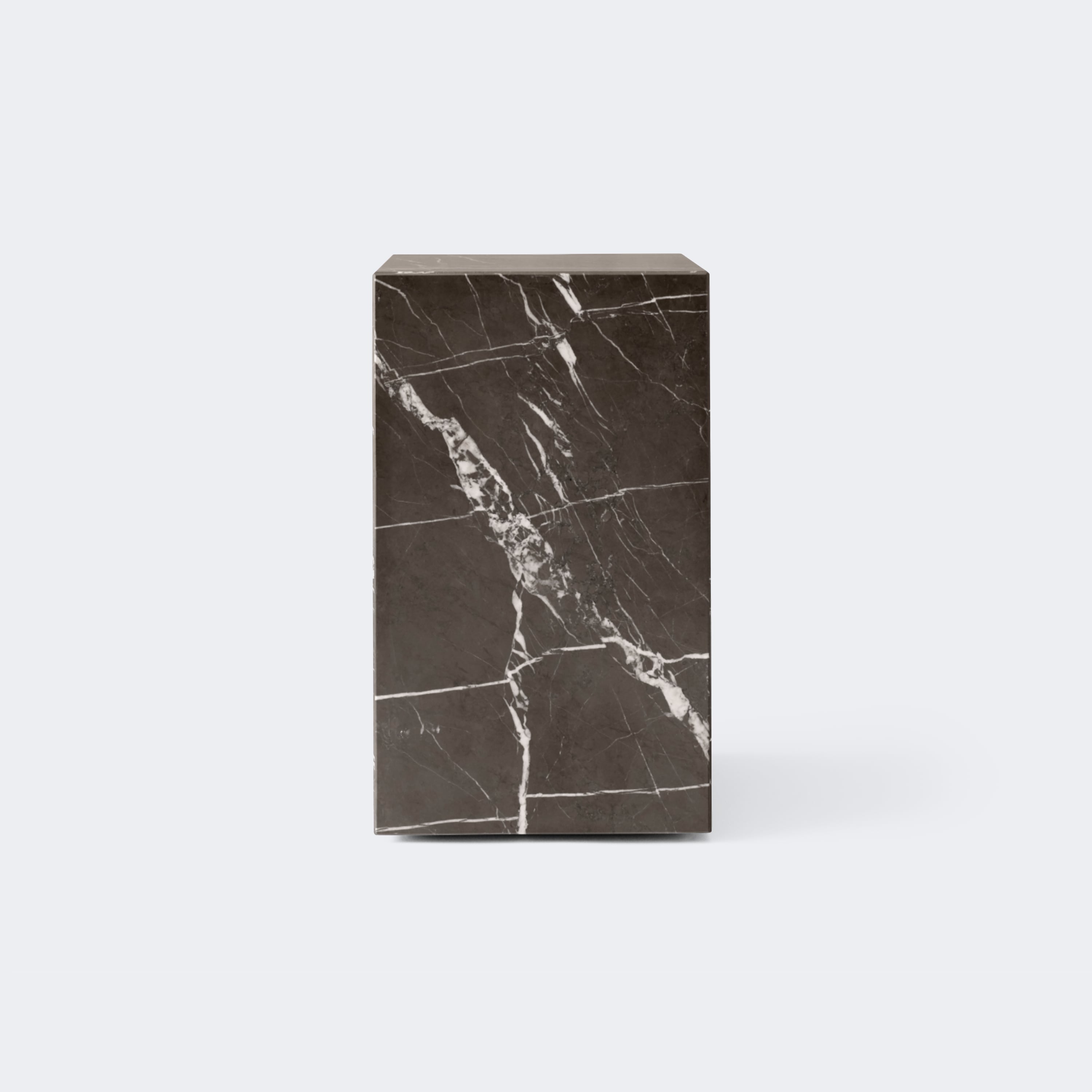 Audo Copenhagen Marble Plinth, Tall Black Marble - KANSO#Color_Black Marble